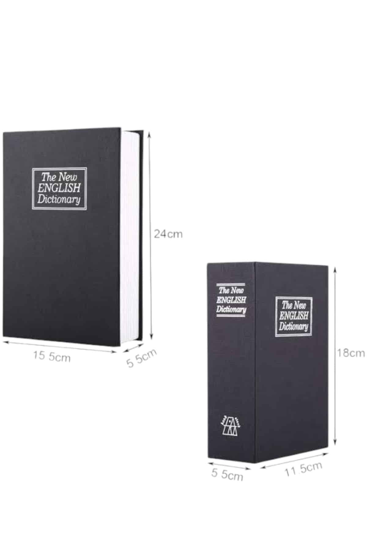 Büyük Boy Anahtarlı Kitap Görünümlü Gizli Kasa Çelik Kasa Altın Kasası - Lisinya