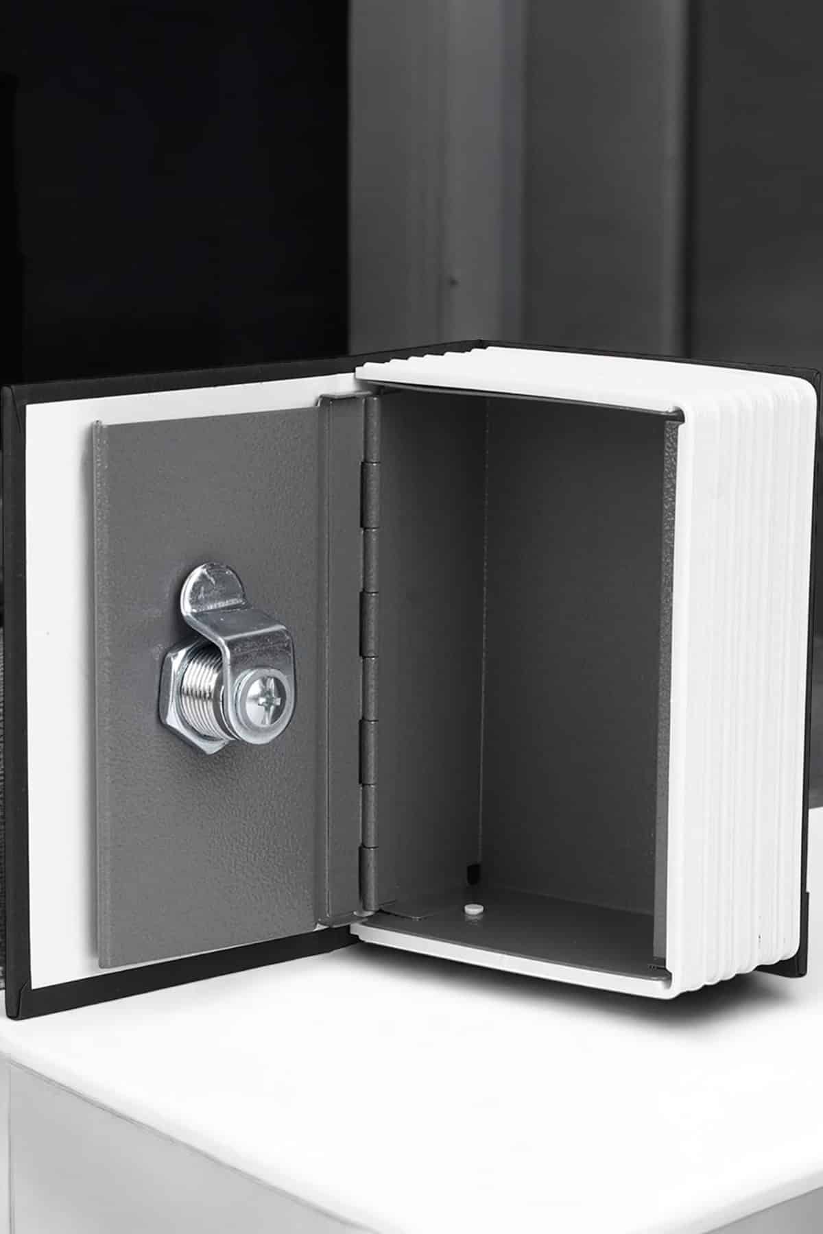 Gizli Kasa Kitap Görünümlü Anahtarlı Çelik Mini Kasa - Lisinya