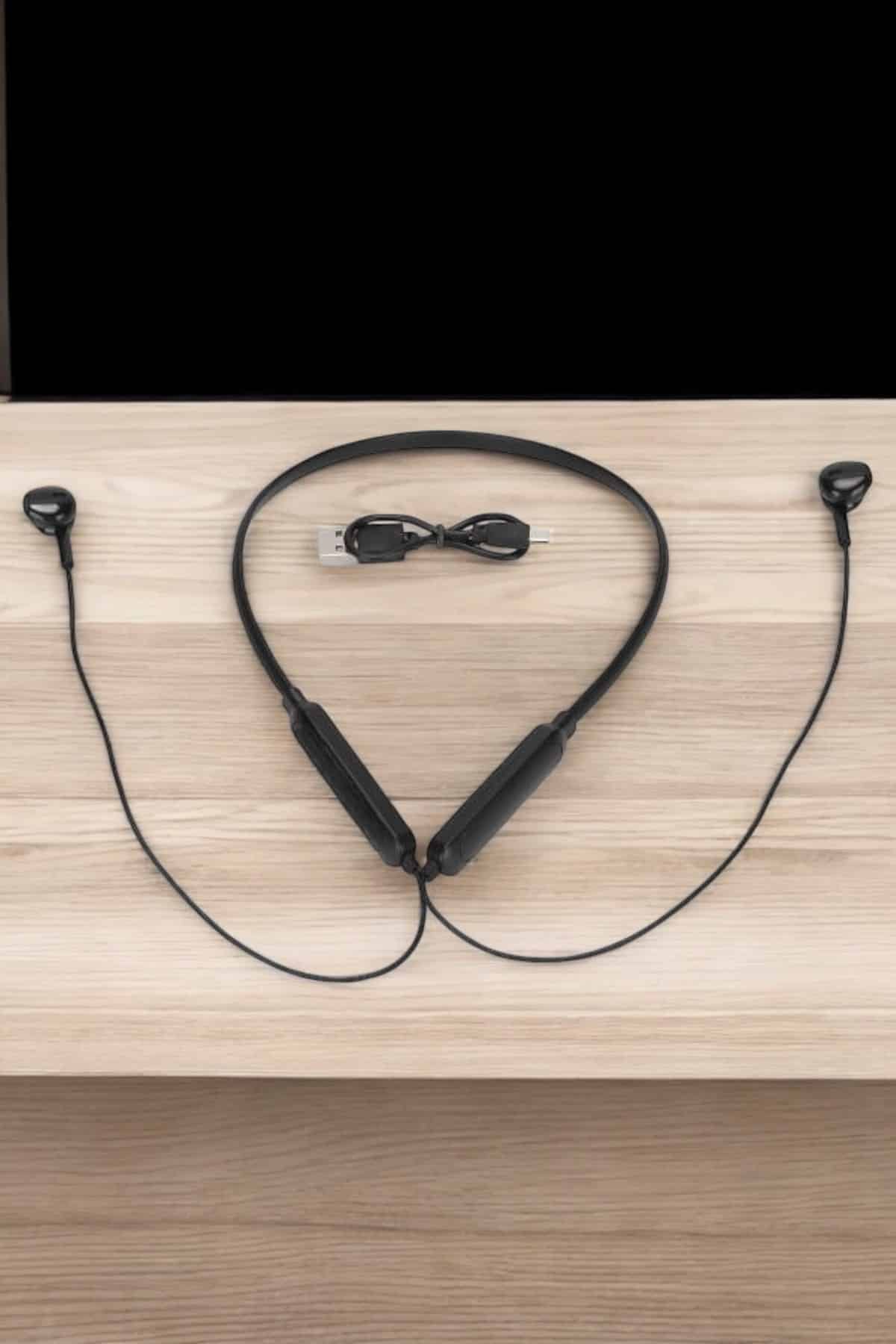 Kablolu Boyun Askılı Dijital Göstergeli Bluetooth Kulaklığı 60 Saat - Lisinya