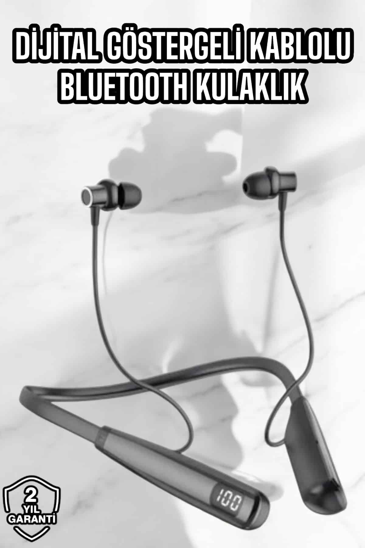 Dijital Göstergeli Kulak İçi Kablosuz Bluetooth Kulaklık Boyun Bantlı - Lisinya Dijital Göstergeli Kulak İçi Kablosuz Bluetooth Kulaklık Boyun Bantlı - Lisinya