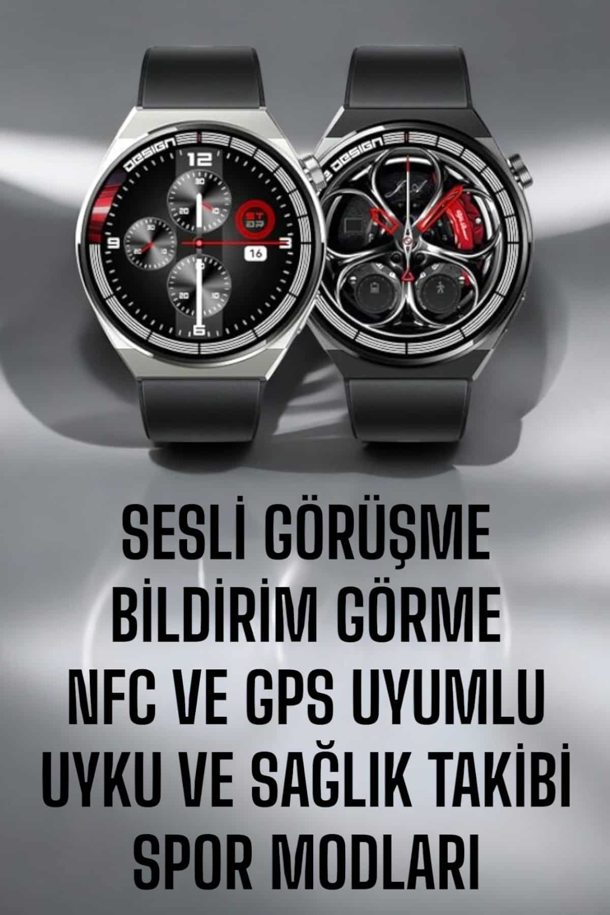 Akıllı Saat GPS VE NFC Özelliği Sesli Görüşme Dokunmstik Ekran - Lisinya