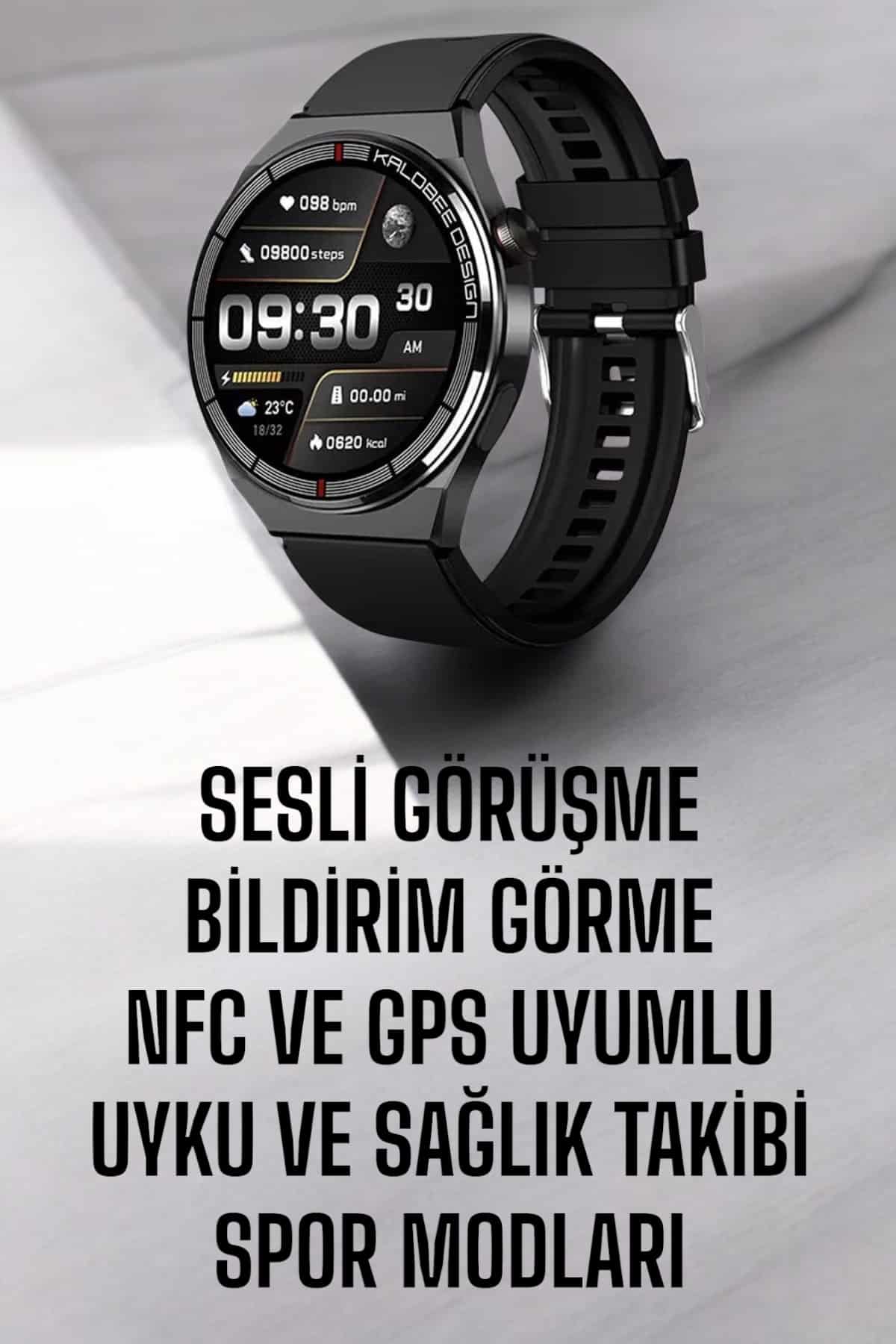 Akıllı Saat Nabız Sensörlü Bildirim Görebilen Spor Modları GPS Takibi - Lisinya