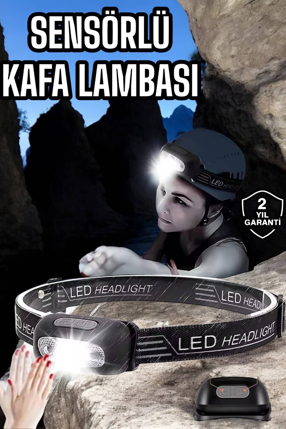 Kamp Lambası Led Işık Kafa Lambası Balıkçı Lambası Ayarlanabilir - Lisinya