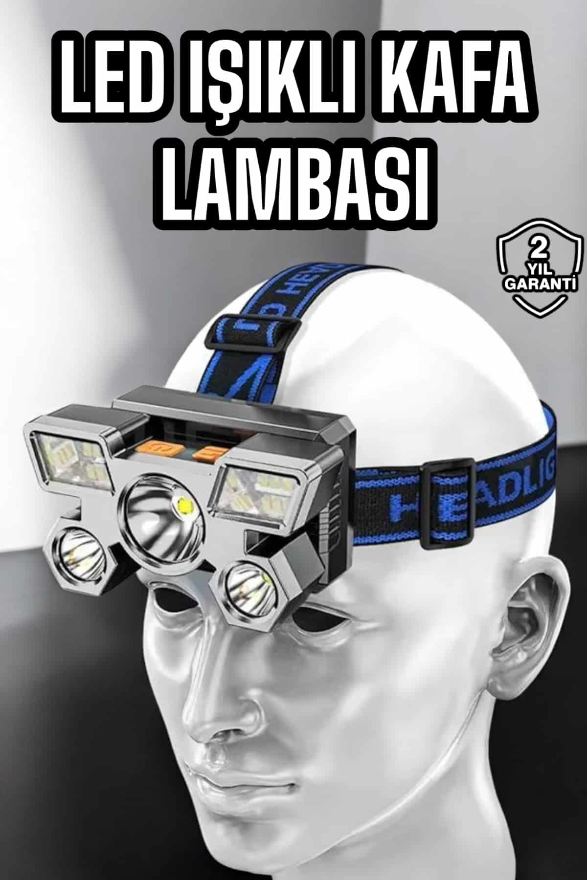 Kafa Lambası Hafif ve Esnek Çift Anahtarlı Far Led Işık - Lisinya