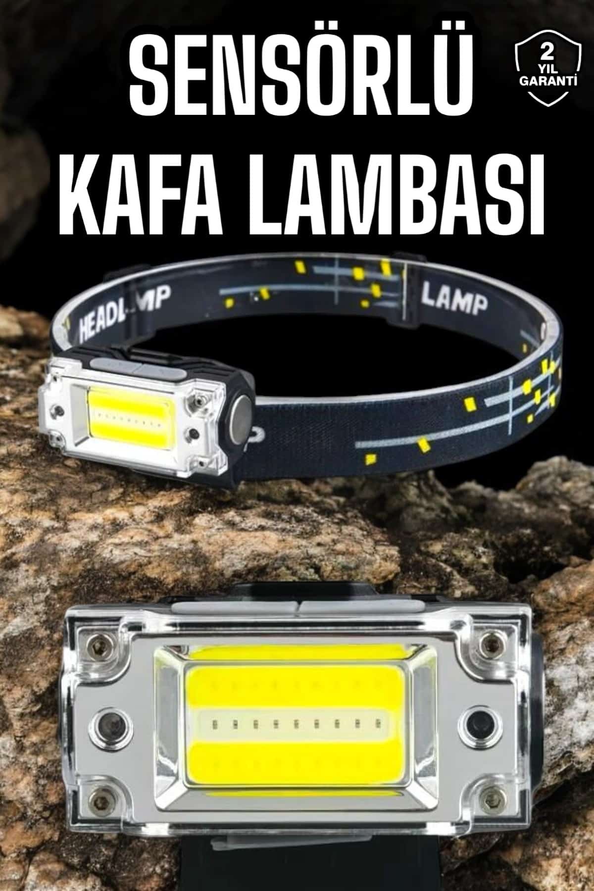 Kafa Lambası Kamp Feneri Balıkçı Feneri Başlıklı Suya Dayanıklı - Lisinya