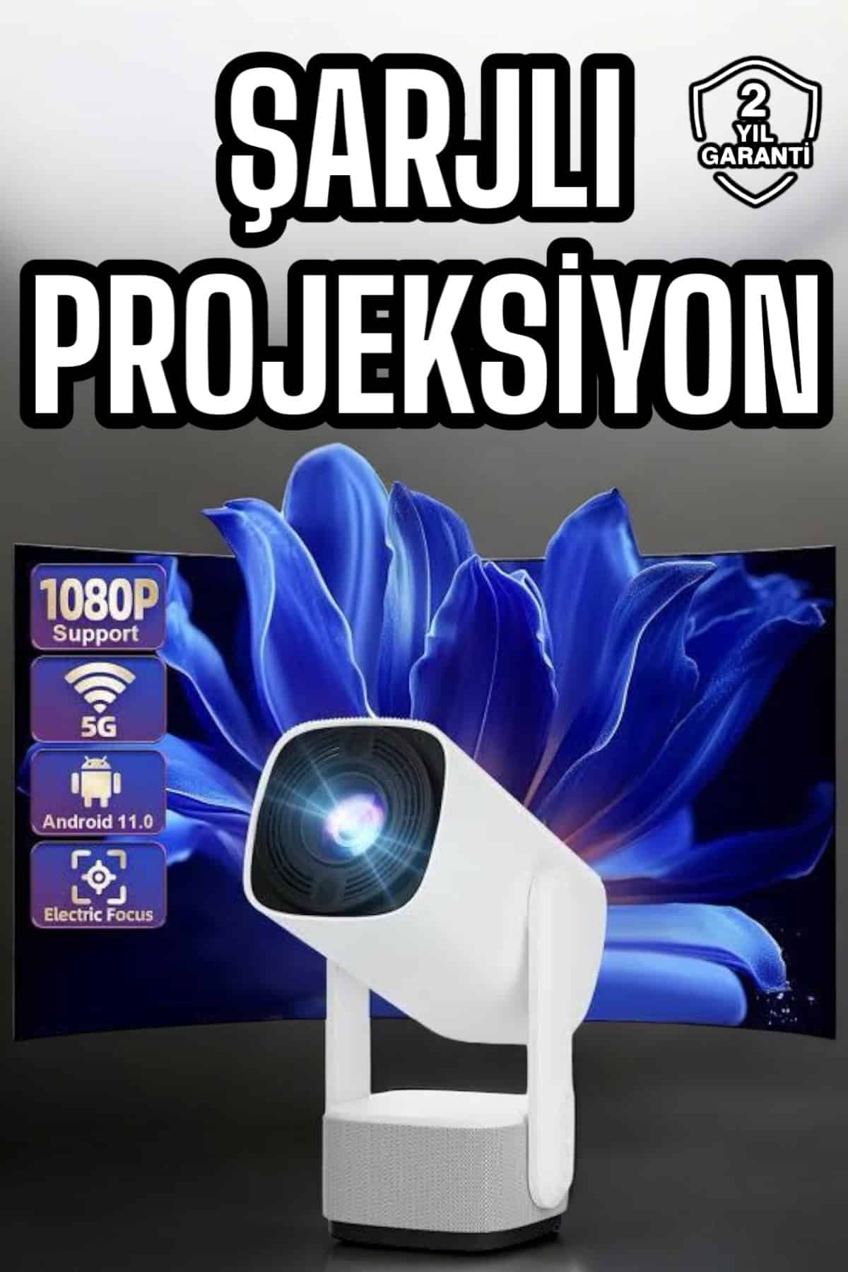 Şarjlı Projeksiyon Oyun Sinema Projektörü 4K HD Görüntü Kaliteli - Lisinya Şarjlı Projeksiyon Oyun Sinema Projektörü 4K HD Görüntü Kaliteli - Lisinya