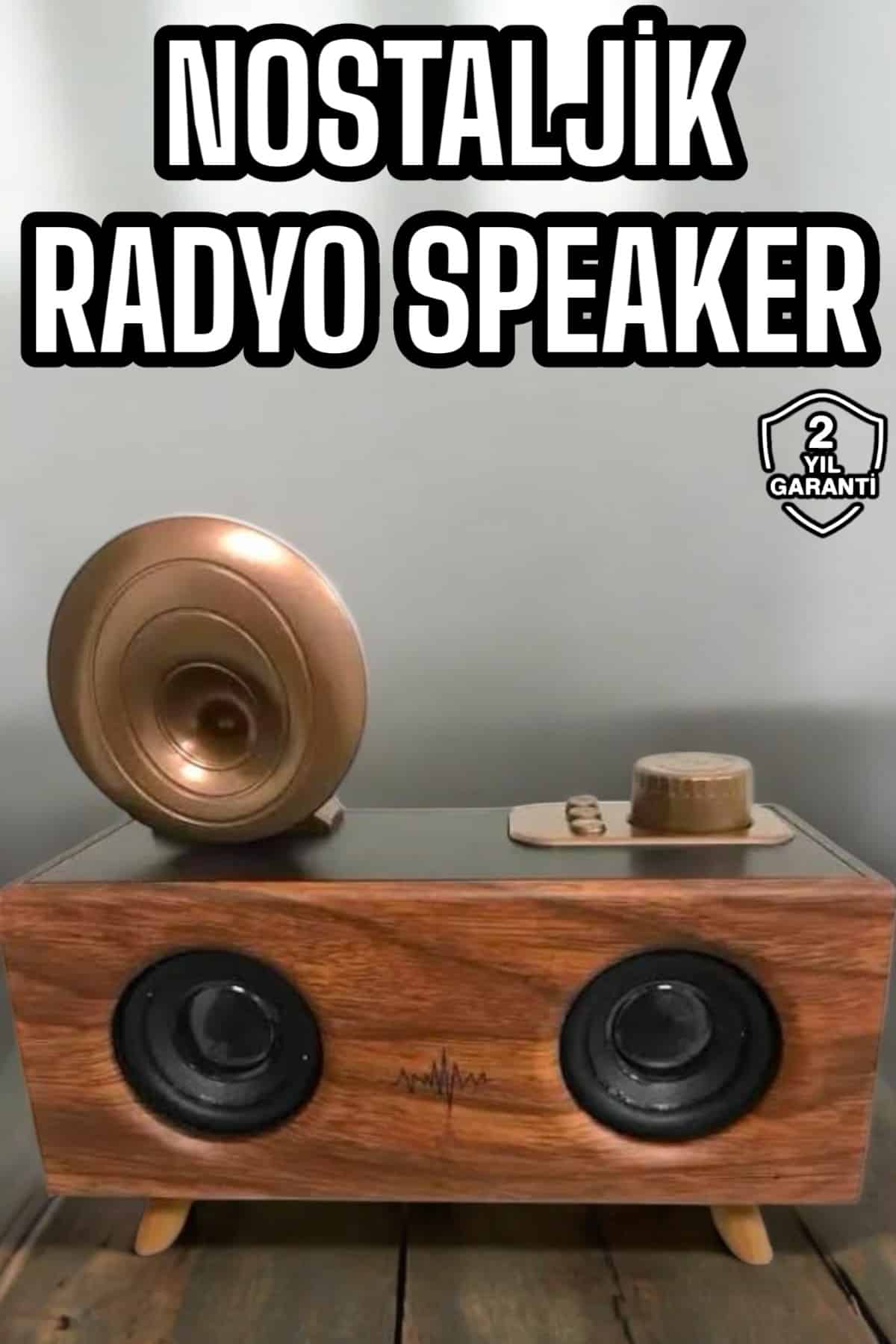 Bluetooth Hoparlör Ahşap Klasik Retro Gramofon Bluetooth Müzik Kutusu - Lisinya