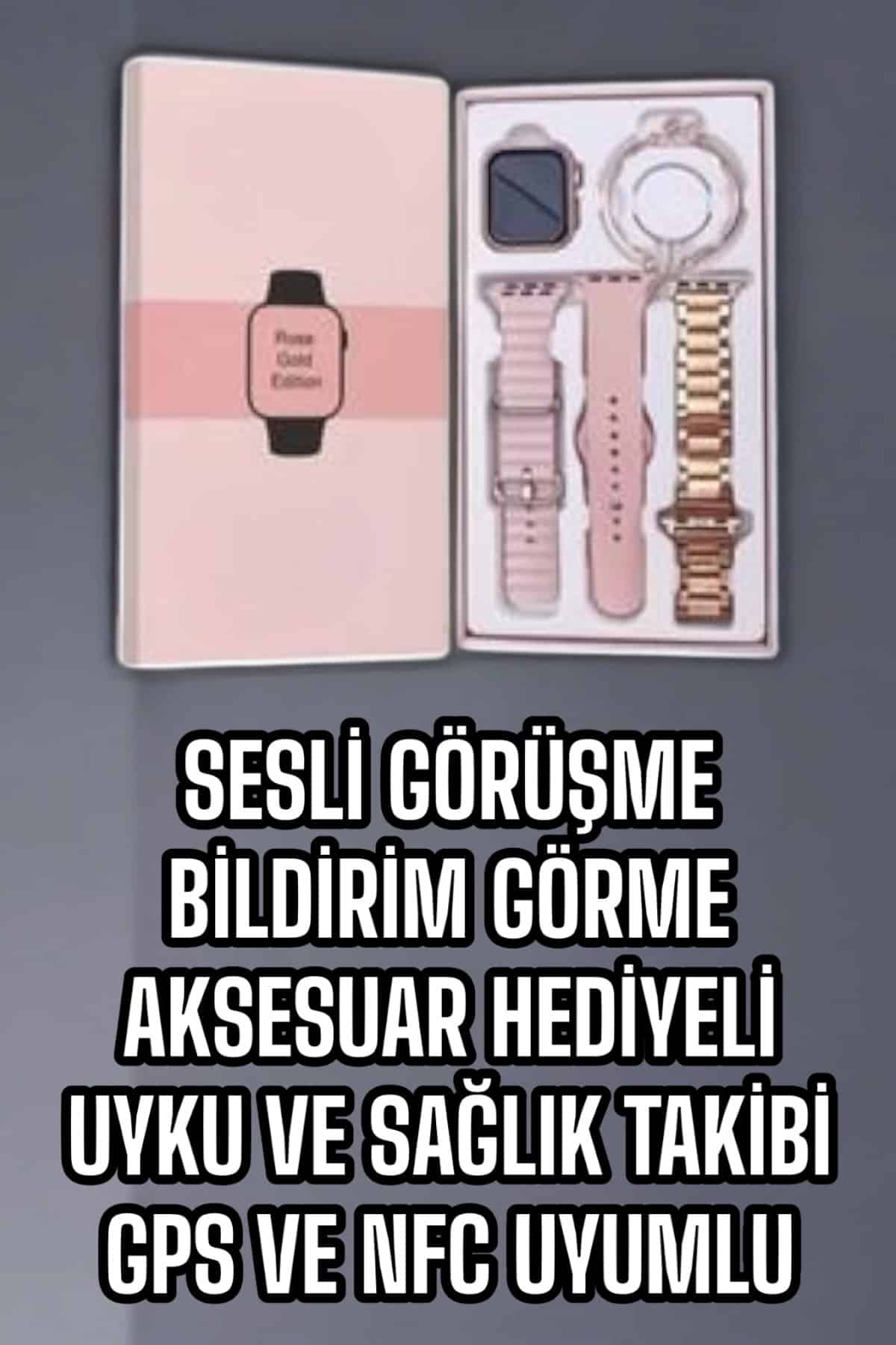 Akıllı Saat Bluetooth Bağlantılı Aksesuar Hediyeli GPS Takibi - Lisinya