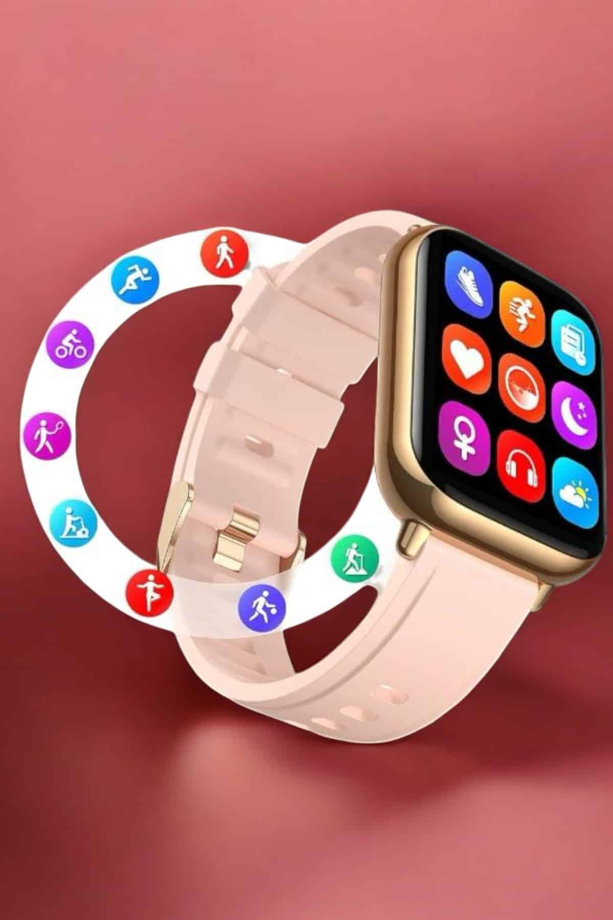 Akıllı Saat Sesli Görüşme Bildirim Görme Uyku ve Sağlık Takibi - Lisinya