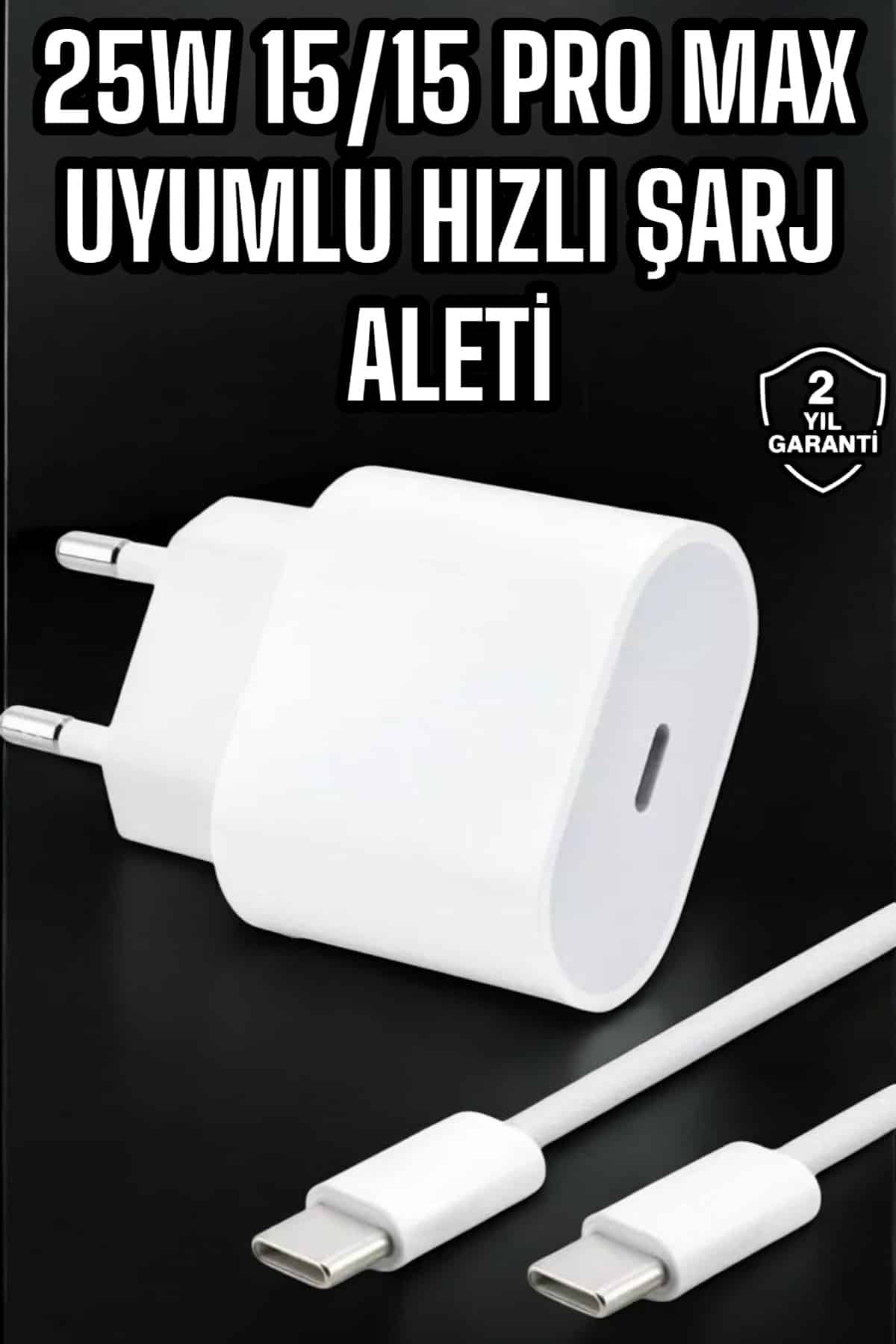 Güç Adaptörü ve Kablosu Şarj Aleti 15/15 Pro Max Uyumlu Hızlı Şarj - Lisinya