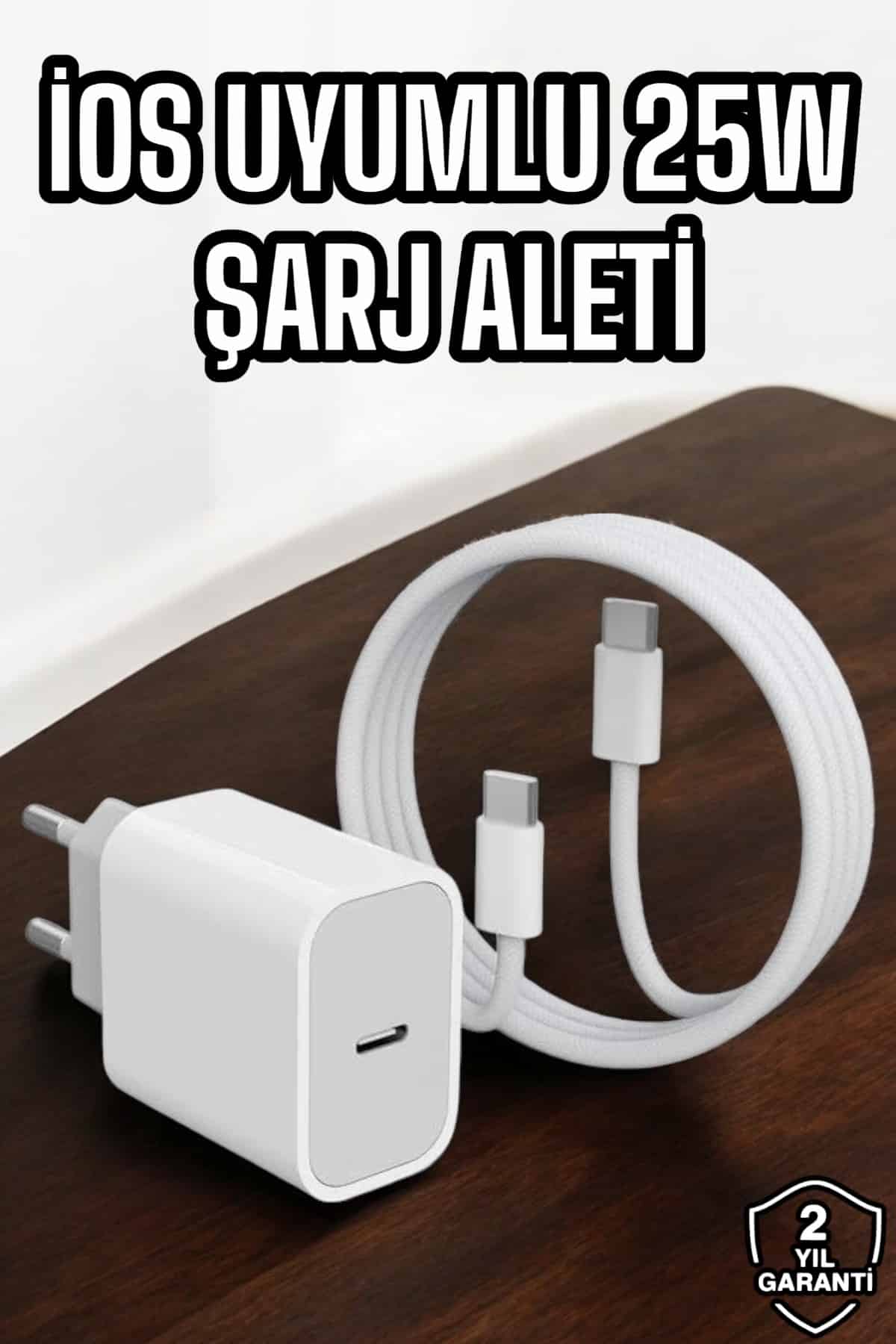 Şarj Aleti İOS 15/15 Pro Max Uyumlu Şarj Adaptörü ve Kablosu - Lisinya