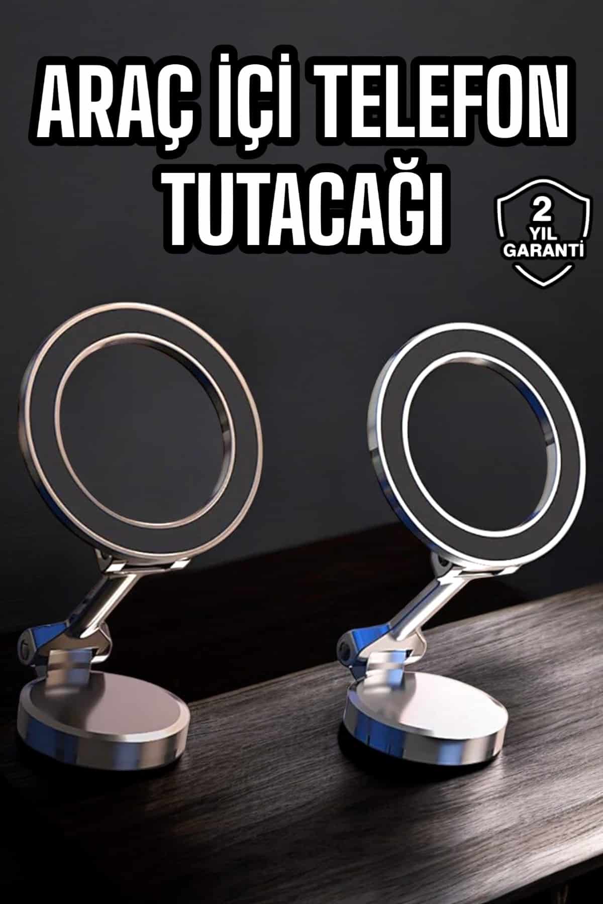 Telefon Tutucu Tüm Arabalara Uyumlu Araç İçi Katlanabilir Manyetik Tasarım - Lisinya