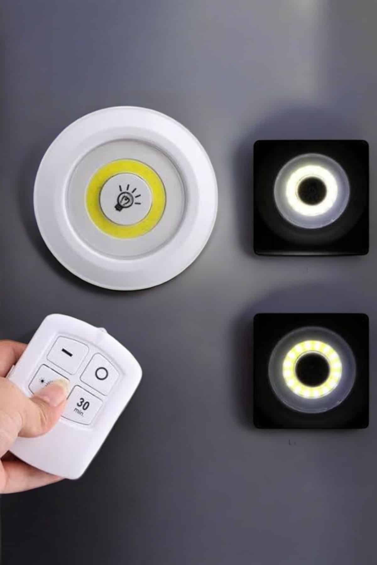 Mutfak Dolap Altı Işığı Uzaktan Kumandalı Yapışkanlı Kablosuz Pilli - Lisinya Mutfak Dolap Altı Işığı Uzaktan Kumandalı Yapışkanlı Kablosuz Pilli - Lisinya