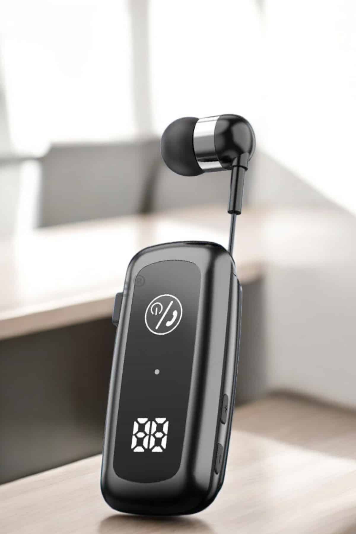 Kablolu Bluetooth Kulaklık Kulak İçi Stereo Mikrofonlu Dijital Göstergeli - Lisinya