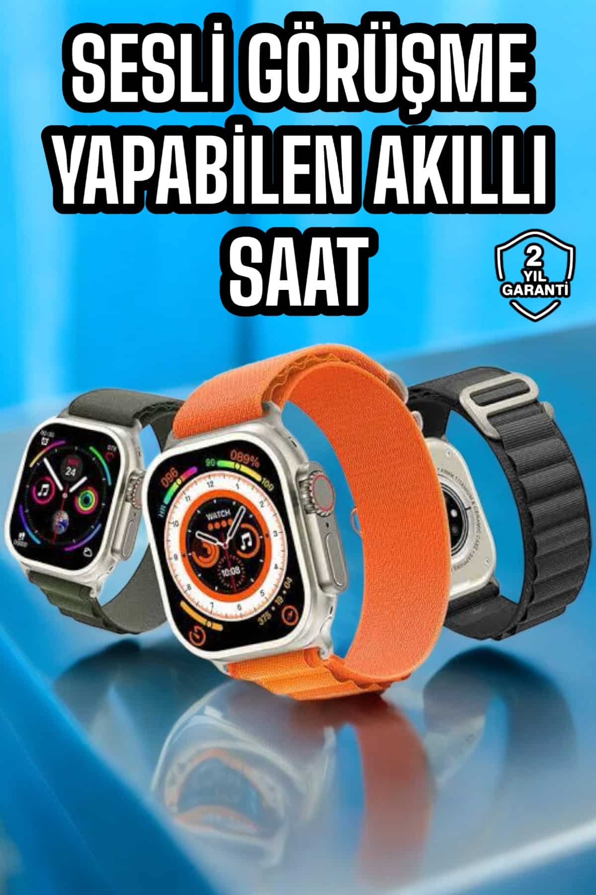 Yeni Nesil Akıllı Saat Nabız Ölçer Sağlık Ölçer ve Kalori Ölçer Uyku Takibi NFC Özelliği - Lisinya