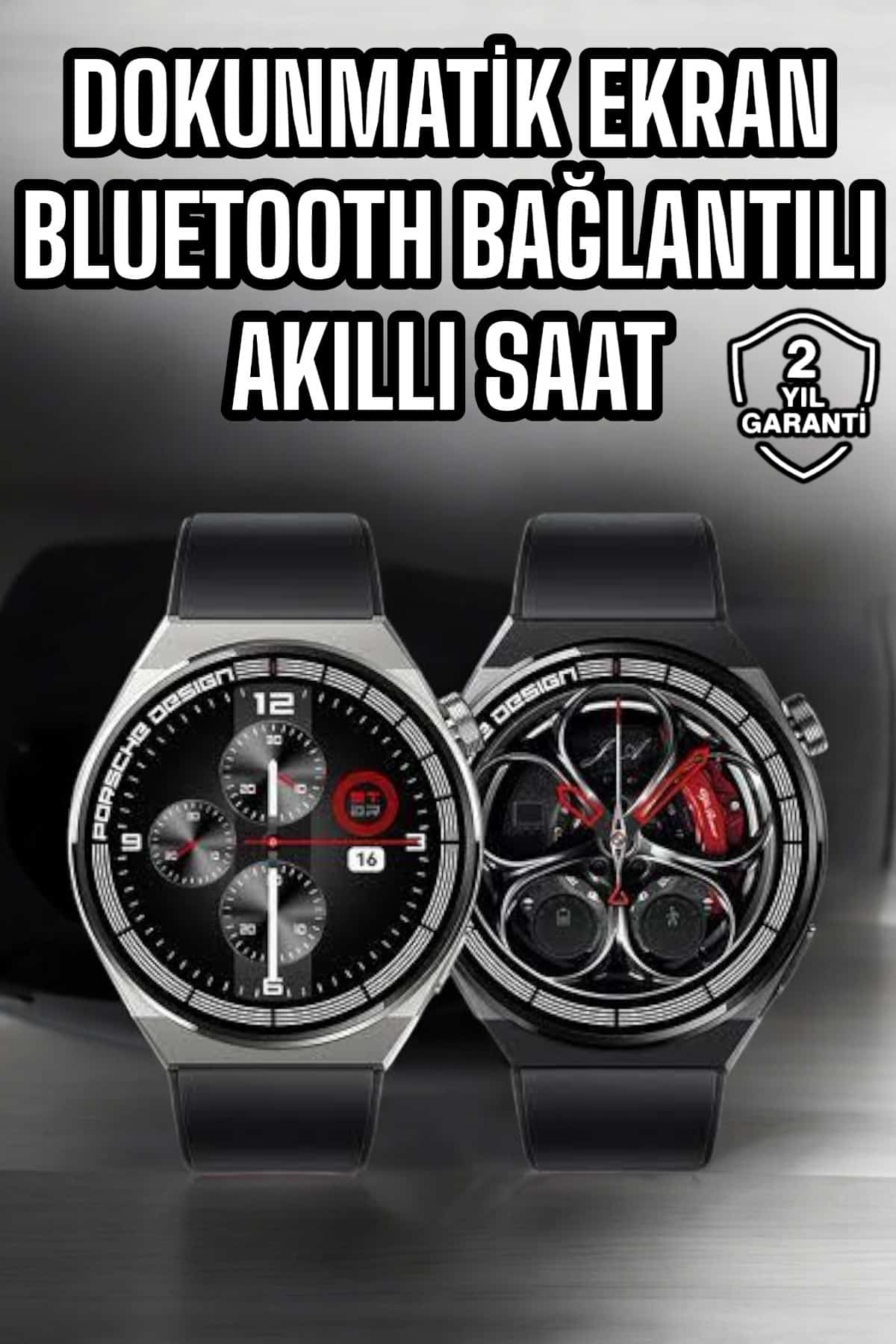 Akıllı Saat Dokunmatik Ekran Sesli Görüşme ve Bildirim Görme Sağlık Takibi - Lisinya