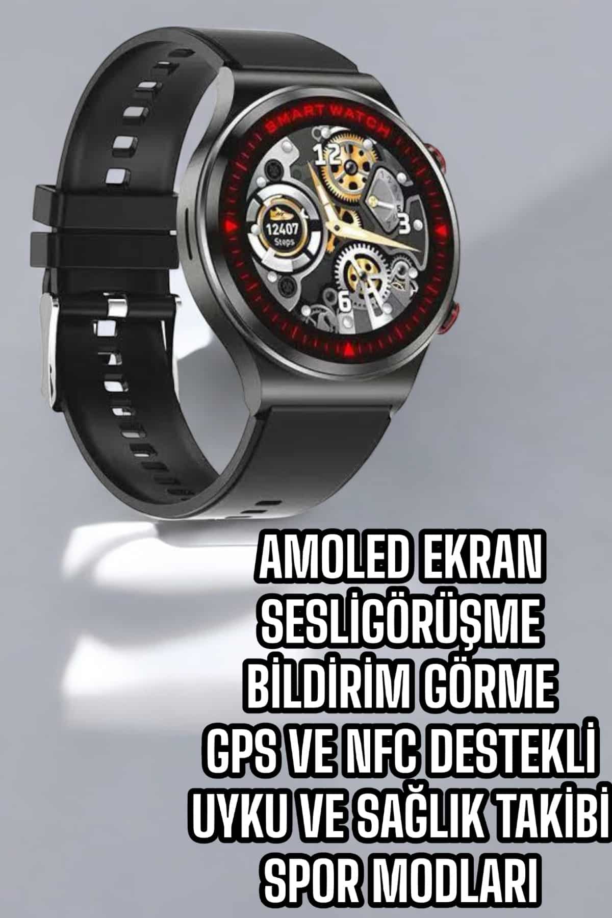 Bluetooth Bağlantılı Akıllı Saat Tüm Telefonlara Uyumlu Değiştirilebilir Kordon - Lisinya