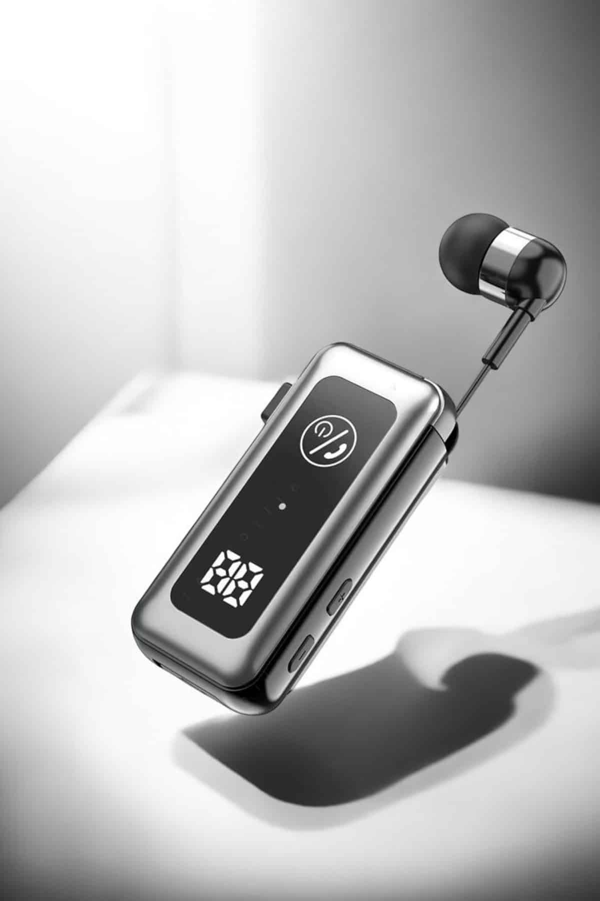 Kablolu Makaralı Bluetooth Kulaklık Uzun Pil Ömrü Dijital Göstergeli - Lisinya