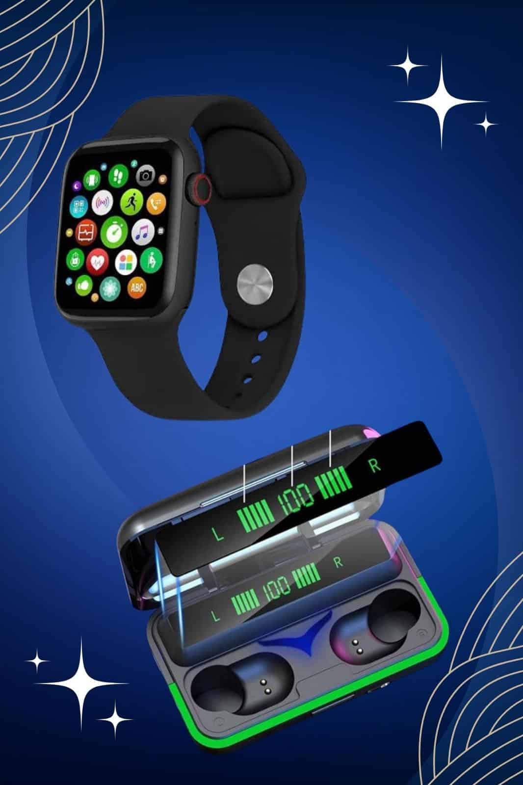 Ucuz ve Kaliteli Kulaklıklı Saat Seti Bluetooth Bağlantılı Akıllı Saat ve Kulaklık - Lisinya