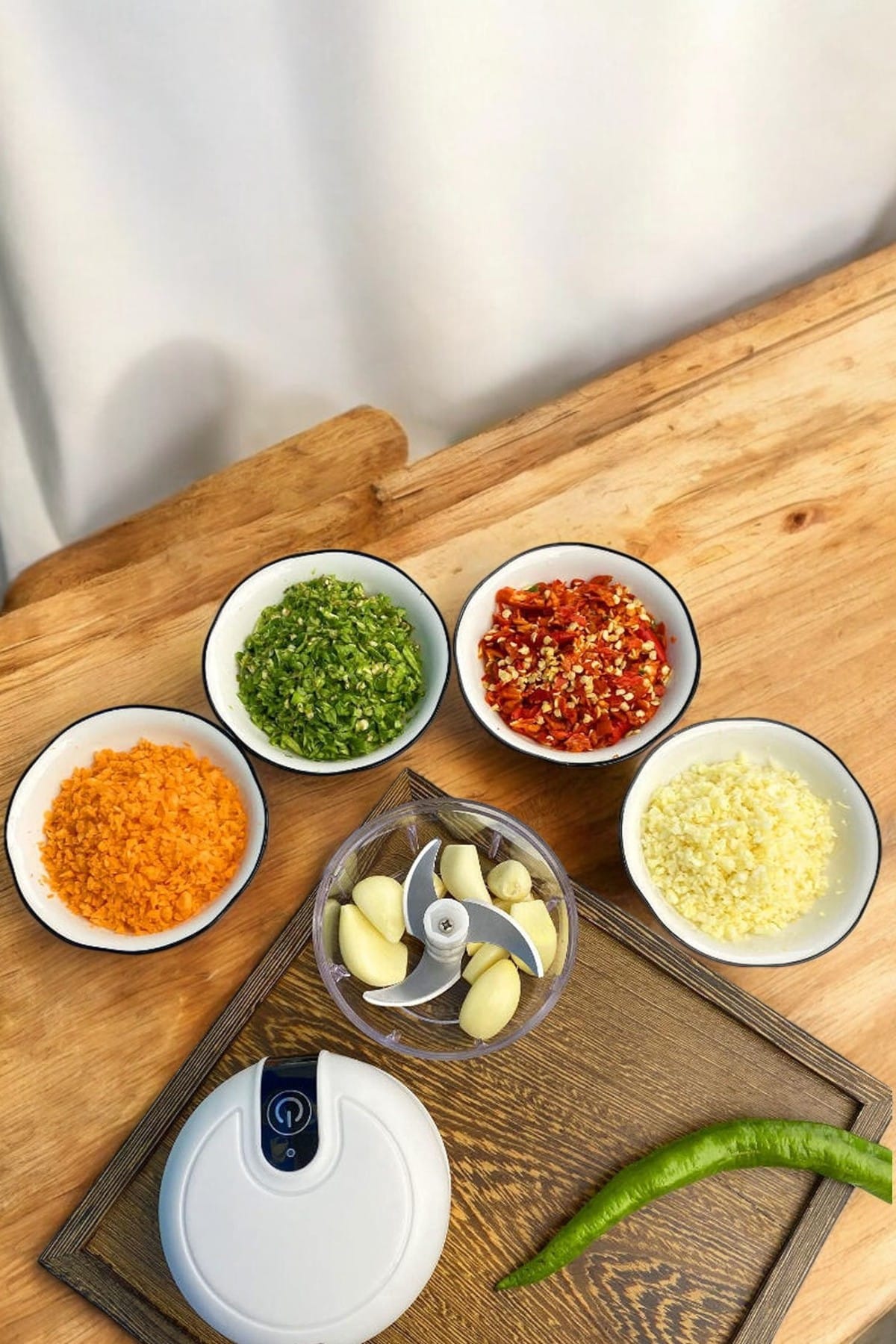 Şarjlı Mini El Rondosu Doğrayıcı Taşınabilir 250 ml Çelik Bıçaklı - Lisinya