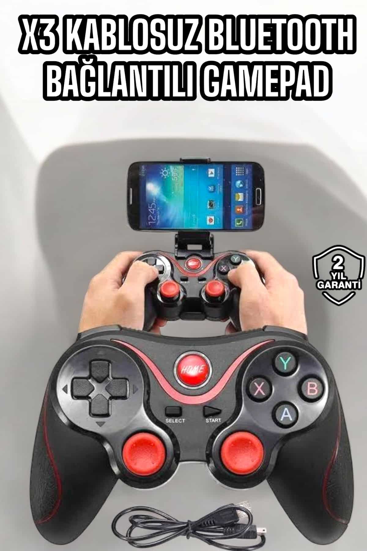 Game Stick Android Uyumlu Gamepad X3 Standlı Oyun Kolu Bluetooth Bağlantılı - Lisinya