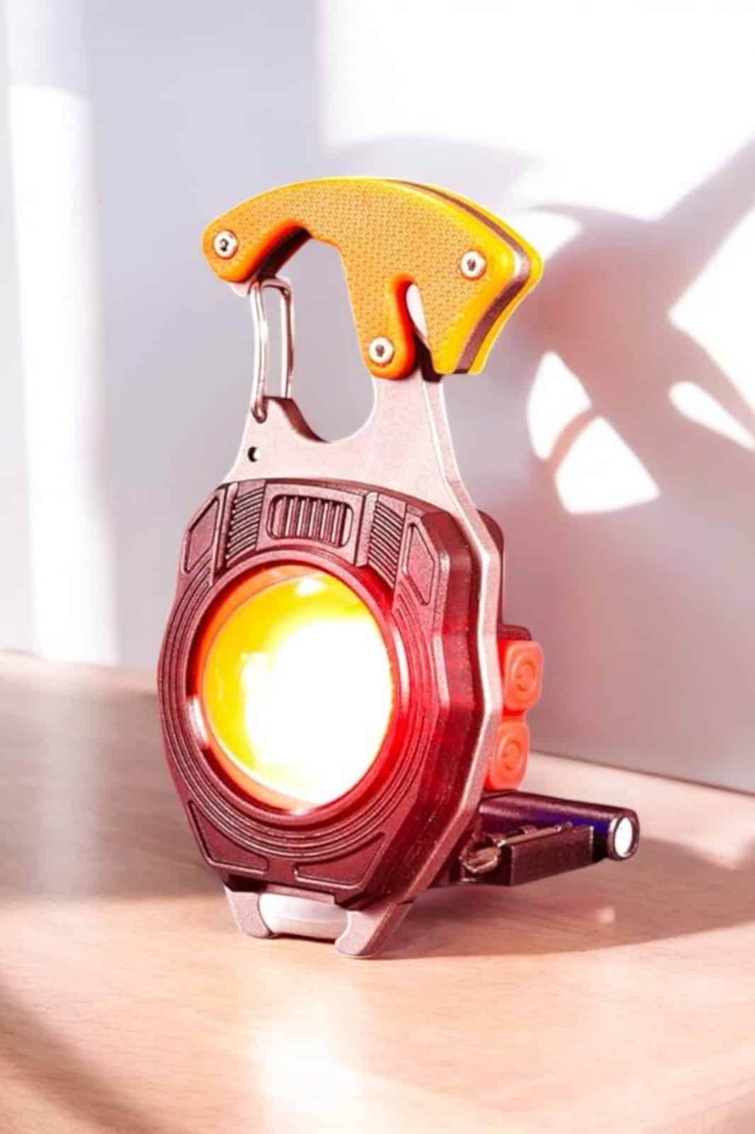 yeni nesil Kamp Feneri Çok Fonksiyonlu Fener Anahtarlık Usb Çakmaklı Cam Kırıcı Kemer Kesici Açacak - Lisinya