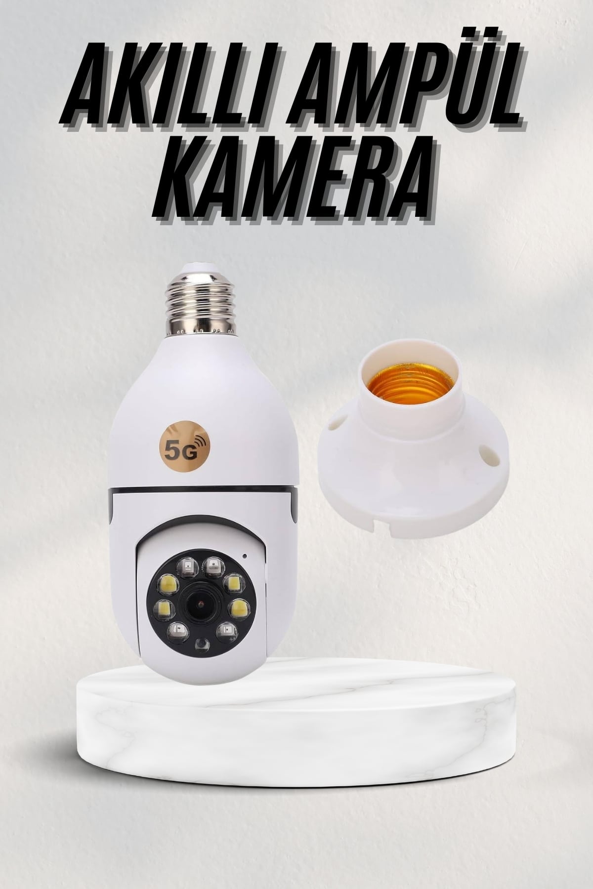 Akıllı Kamera Wifi Kamera Duylu Ampul Görünümlü 360 Derece Dönebilen Ev Kamerası - Lisinya