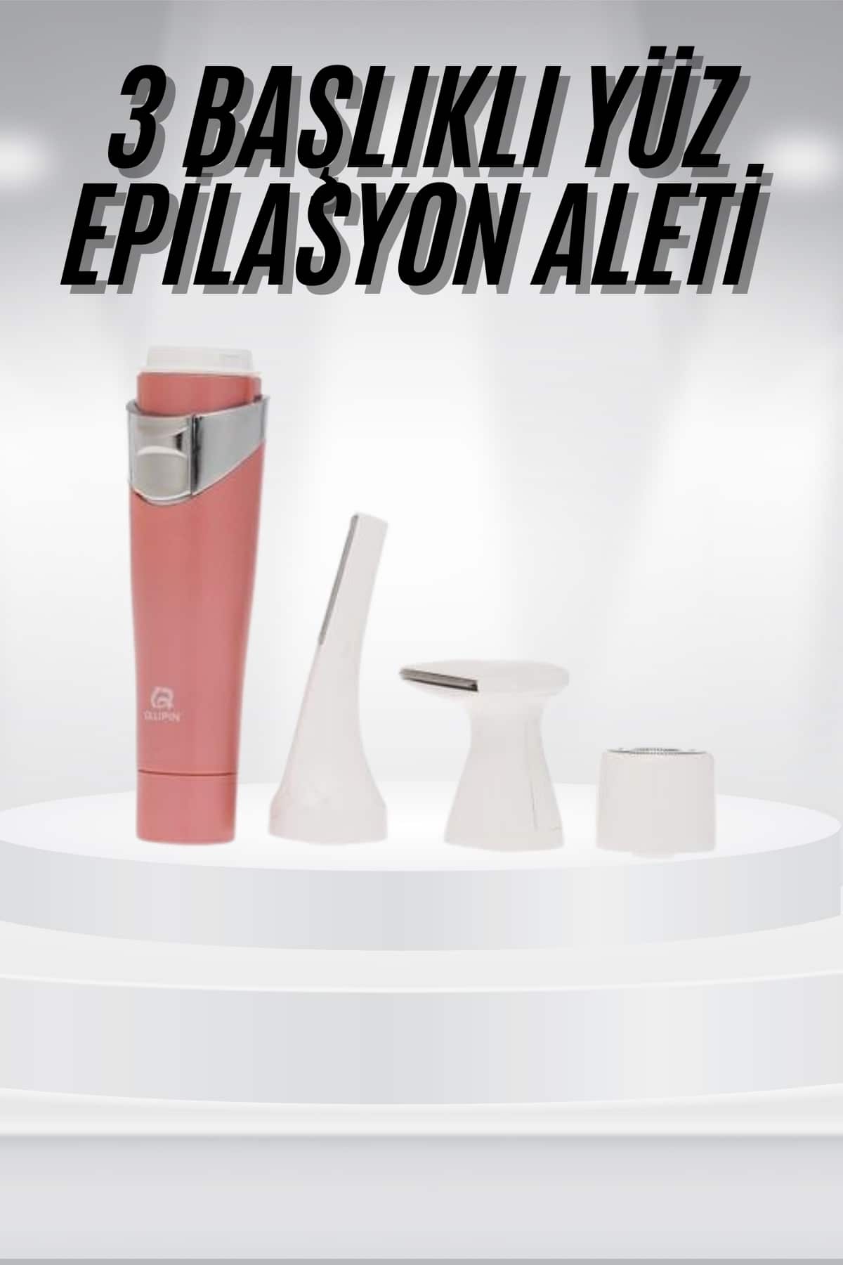 3 Başlıklı Yüz Kaş Epilasyon Aleti Değiştirilebilir Başlık Hassas Ciltlere Uygun - Lisinya