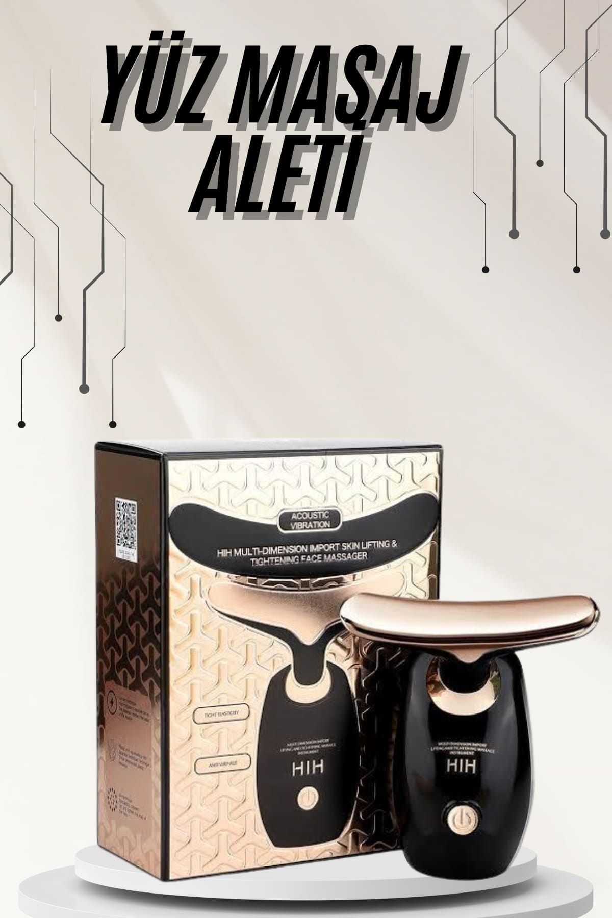 Yüz Ve Boyun Kırşıklık Giderici Ems Güzellik Cihazı Yüz Masaj Aleti - Lisinya