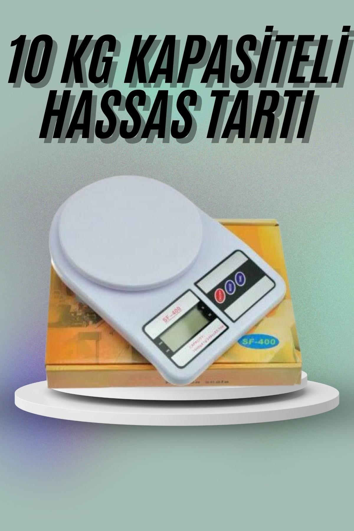 Mutfak Tartısı Dijital Göstergeli Hassas Tartı 10 Kg Kapasiteli - Lisinya
