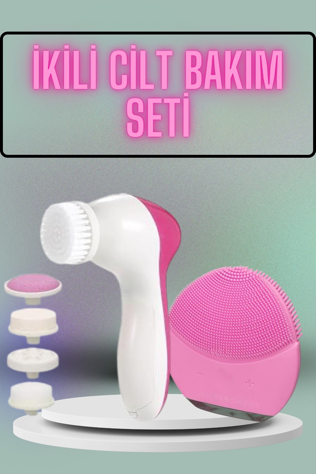 İkili Cilt Bakım Seti 5 Başlıklı Yüz Temizleme ve Masaj Aleti Canlandırıcı ve Onarıcı - Lisinya İkili Cilt Bakım Seti 5 Başlıklı Yüz Temizleme ve Masaj Aleti Canlandırıcı ve Onarıcı - Lisinya