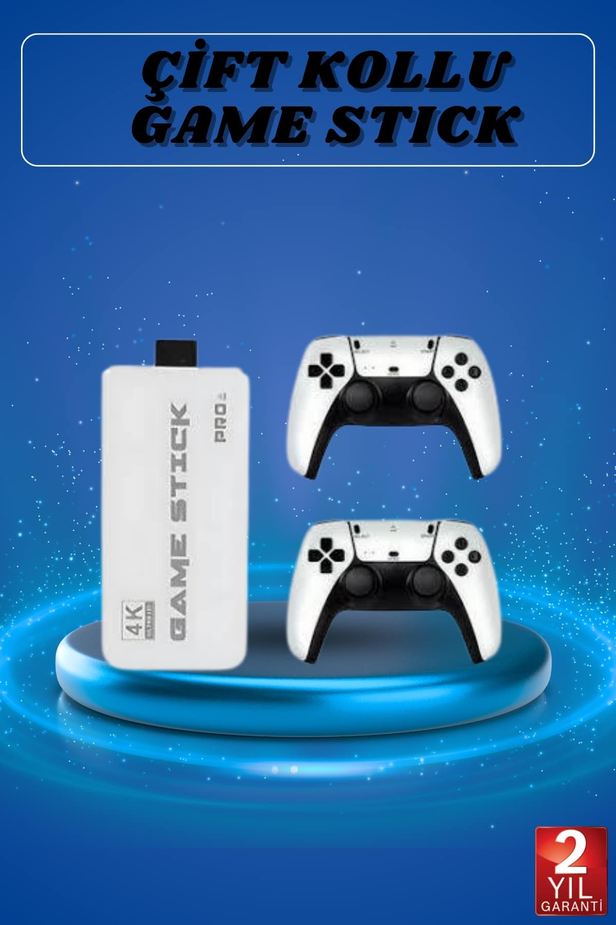 Game Stick 4K Retro Çift Kollu Atari Oyunlari +20000 Oyunlu Konsol Nostalji - Lisinya