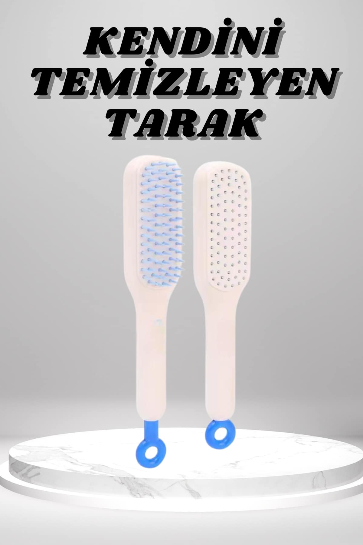 Silikon Yumuşak Sıkı Dişli Sihirli Geri Çekilebilir Tarak Kendini Temizleyen Saç Fırçası - Lisinya