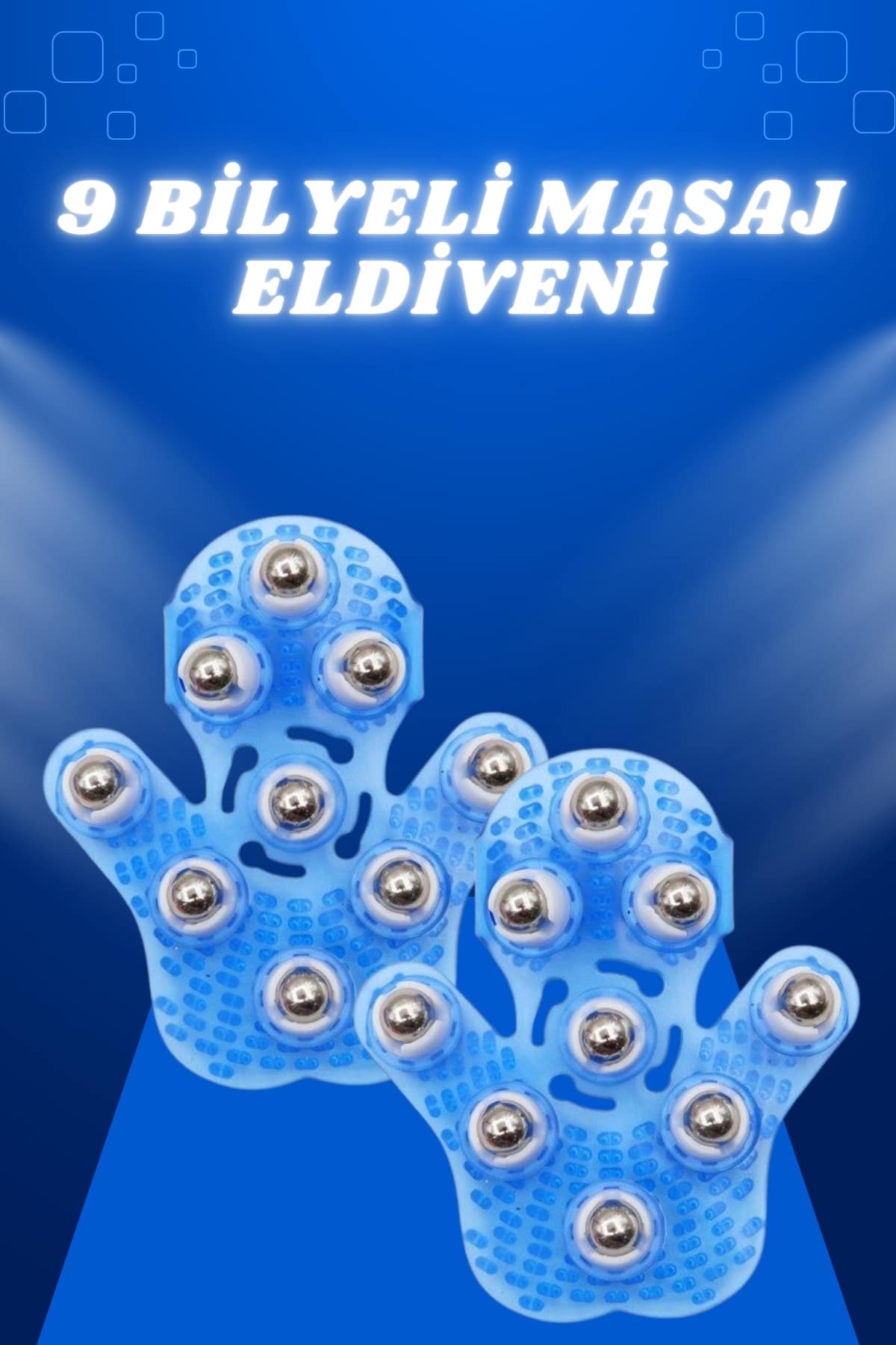 Giyilebiilir Masaj Eldiveni 9 Bilyeli Tüm Vücut Masajına Uygun - Lisinya