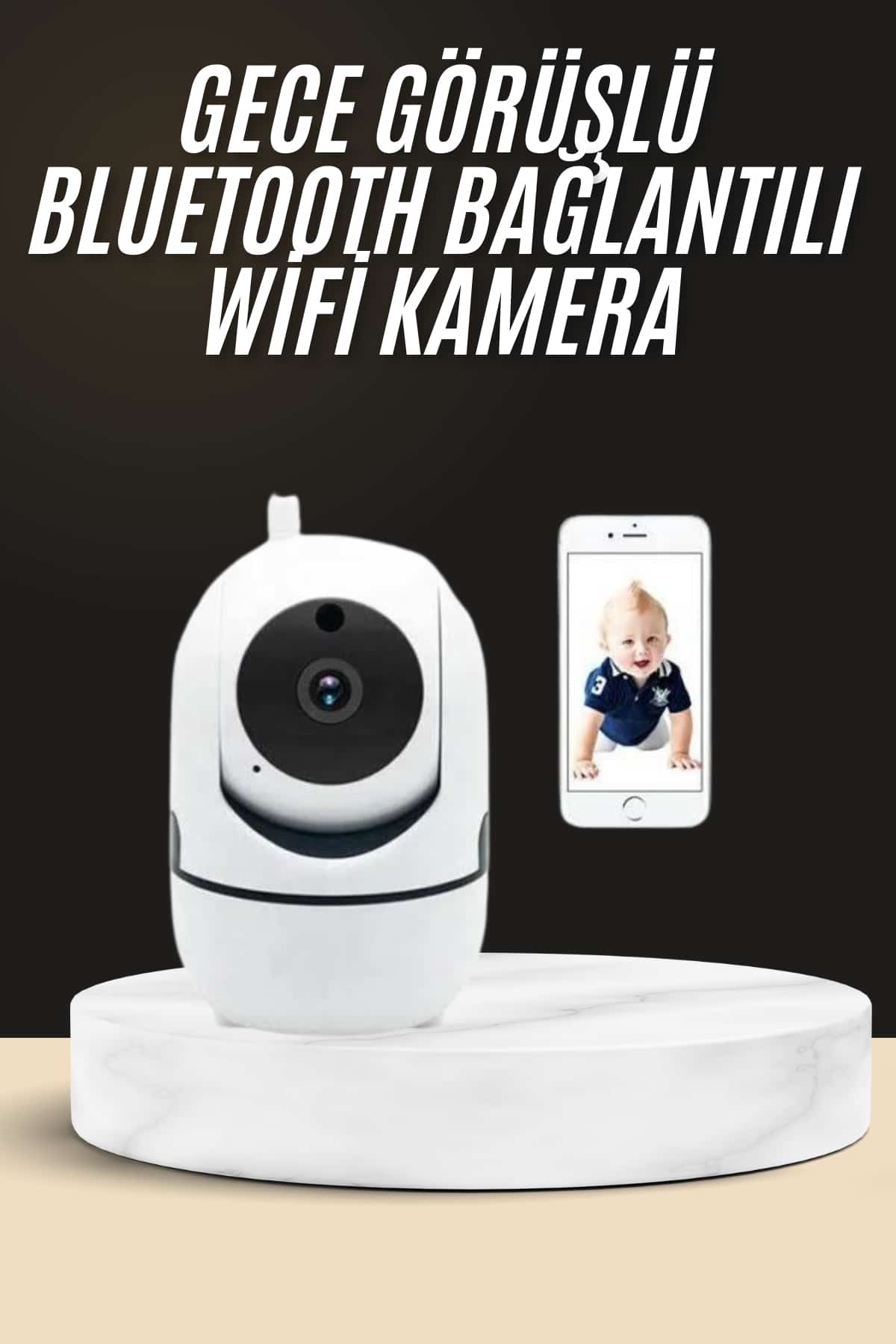 Akıllı Güvenlik Kamerası HD Görüntü Kalitesi Hareket Algılama Wifi Kamera - Lisinya