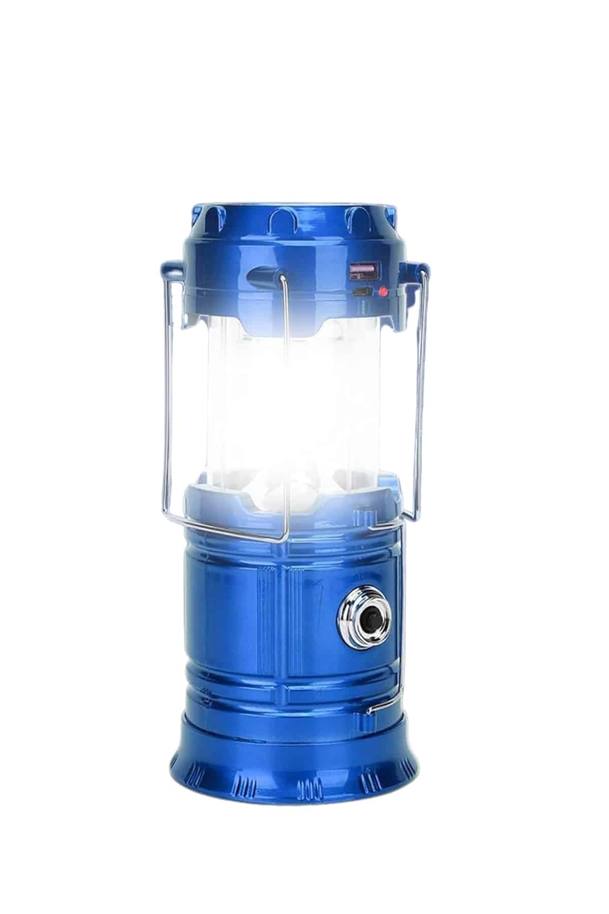 Solar Şarjlı Kamp Lambası Güneş Enerjili Kızaklı Kamp Feneri Çadır Feneri Led Işıldak - Lisinya