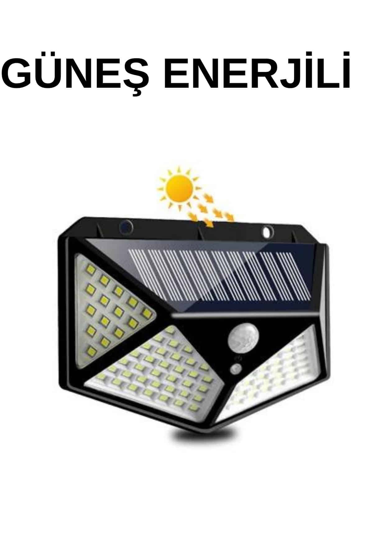 Solar Sensörlü Duvar Lambası Bahçe Lambaso Parlak Beyaz Işık Suya Dayanıklı - Lisinya