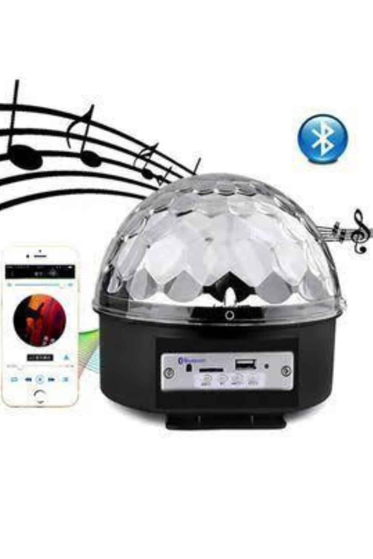 Led Işık Disko Topu Bluetooth Hoparlörlü USB Müzik Çalar Kumandalı - Lisinya Led Işık Disko Topu Bluetooth Hoparlörlü USB Müzik Çalar Kumandalı - Lisinya