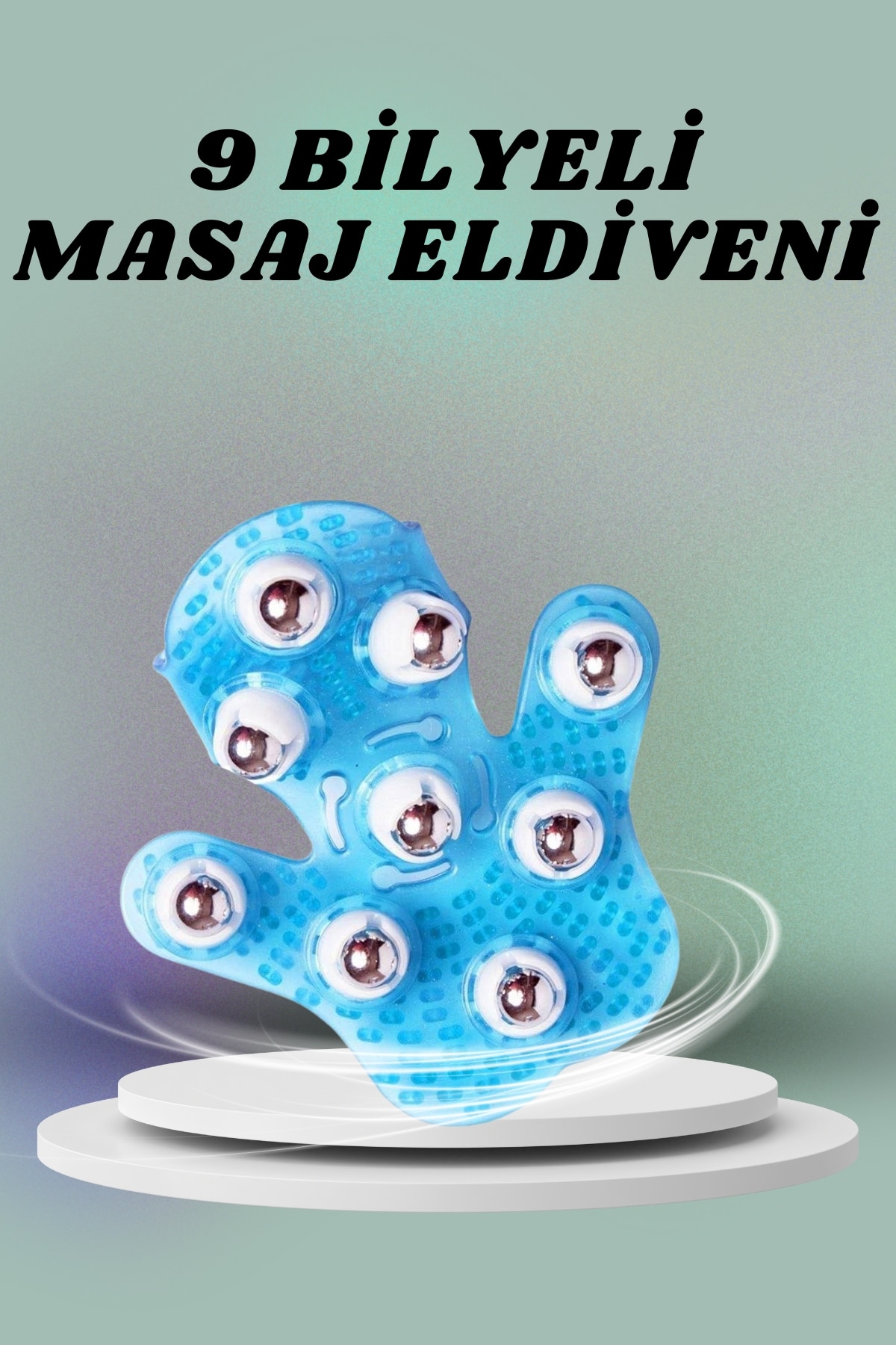 9 Bilyeli El Şeklinde Omuz Bacak Masaj Aleti Masaj Eldiveni Giyilebilir Plastik Vücut Sıkılaştırıcı - Lisinya