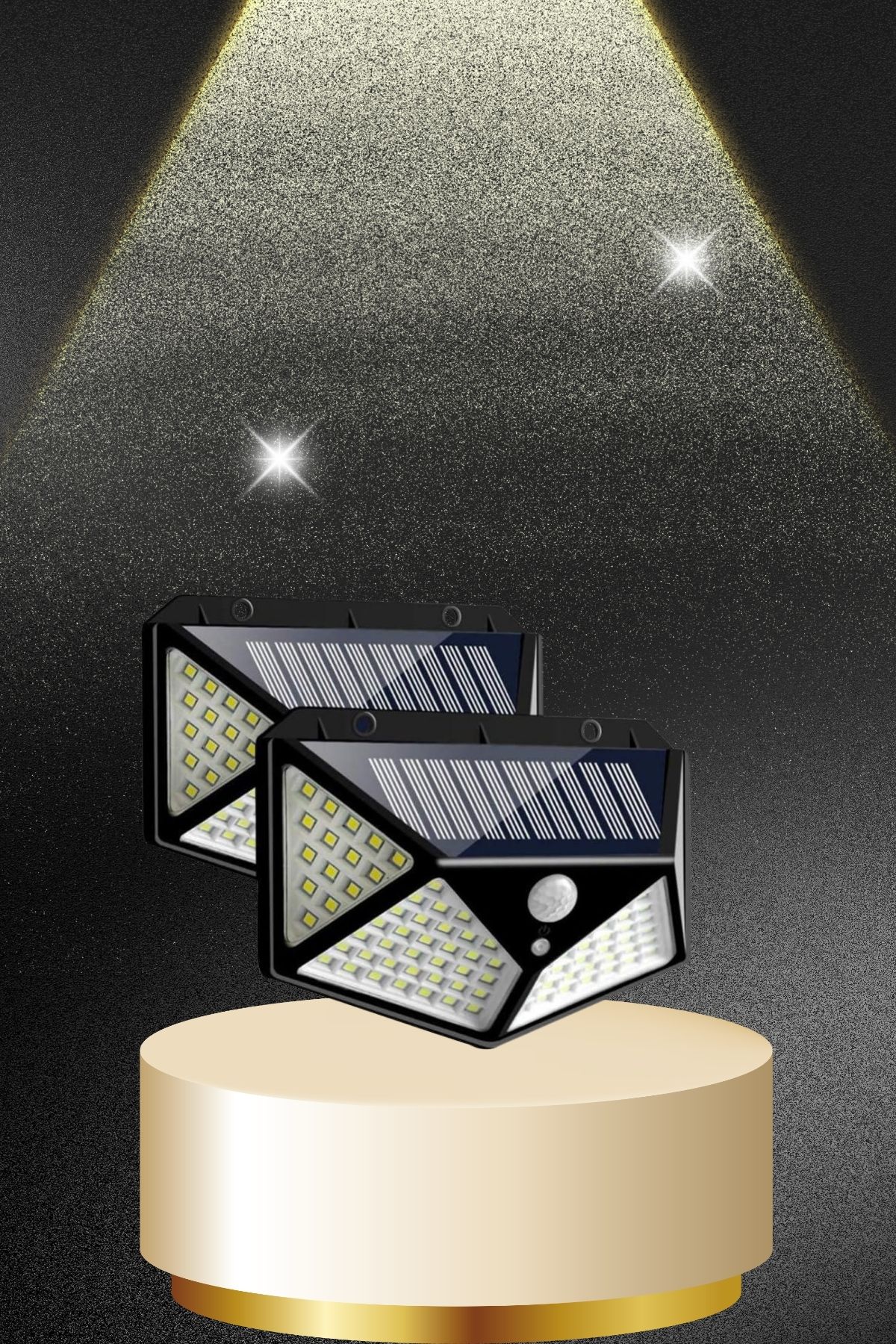 Solar Sensörlü Duvar Lambası Bahçe Lambaso Parlak Beyaz Işık Suya Dayanıklı - Lisinya