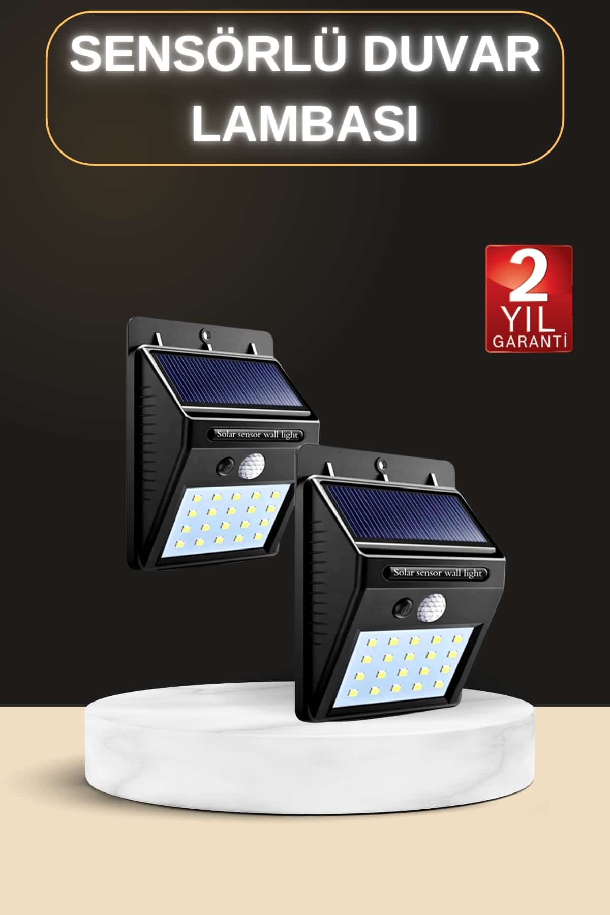 Bahçe Aydınlatma Sensörlü Güneş Enerjili Duvar Lambası 40 Led Işık - Lisinya Bahçe Aydınlatma Sensörlü Güneş Enerjili Duvar Lambası 40 Led Işık - Lisinya