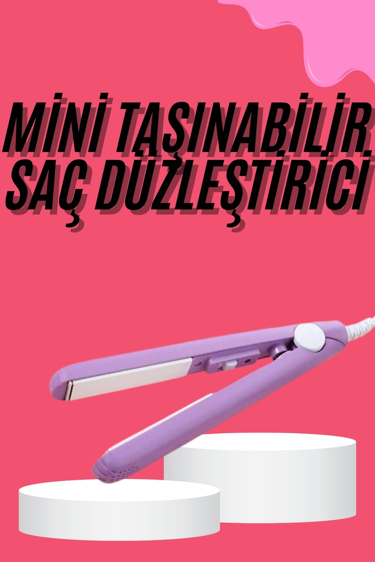 Saç Düzleştirici Pürüzsüz Parlaklık Seyahat Tipi Taşınabilir Seramik Kaplama - Lisinya