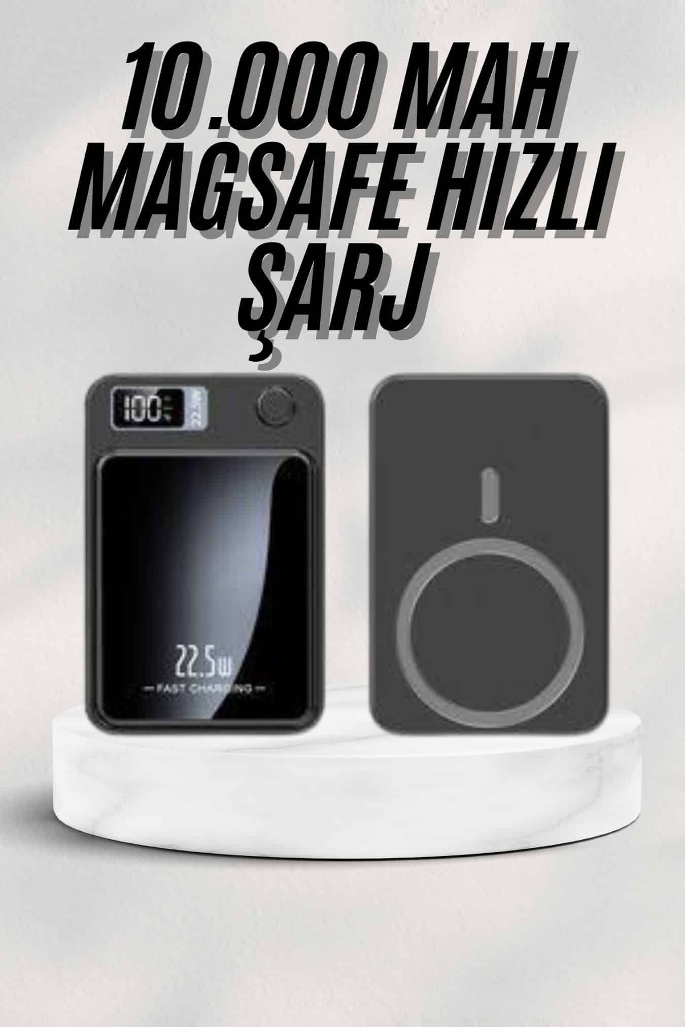 Taşınabilir Şarj Magsafe Powerbank 10.000 mAh Hızlı Şarj Led Göstergeli Kablosuz - Lisinya Taşınabilir Şarj Magsafe Powerbank 10.000 mAh Hızlı Şarj Led Göstergeli Kablosuz - Lisinya