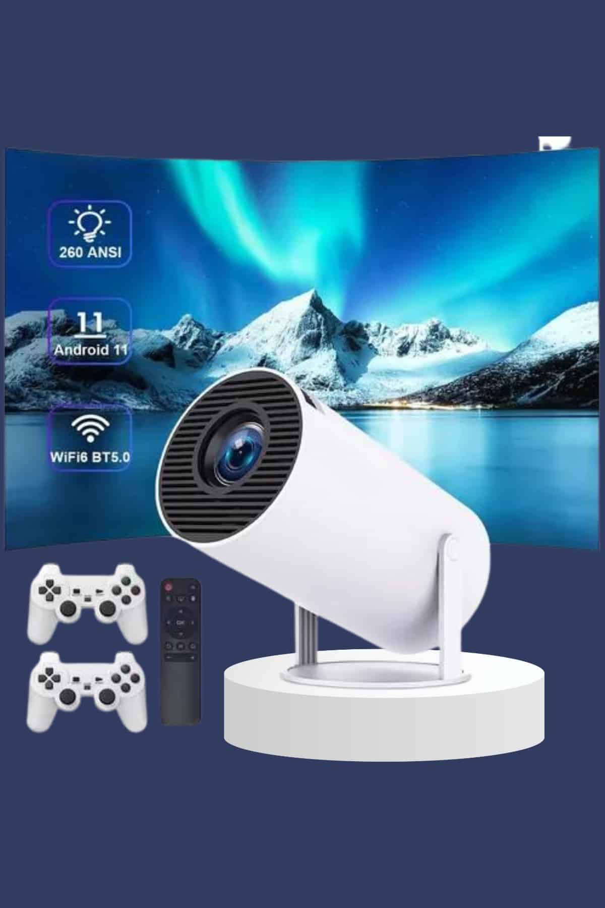 Projeksiyon Cihazı Video Oyun Konsolu Projektör Taşınabilir Ayaklı Çift Kollu 4K Çözünürlüklü - Lisinya Projeksiyon Cihazı Video Oyun Konsolu Projektör Taşınabilir Ayaklı Çift Kollu 4K Çözünürlüklü - Lisinya