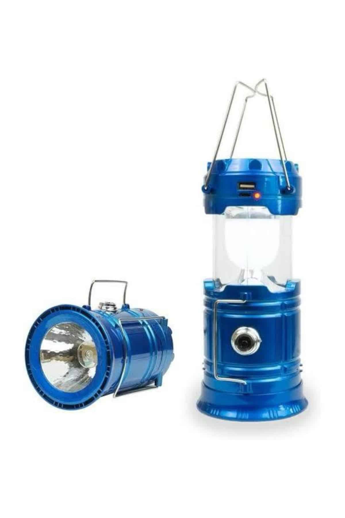 Kamp Lambası El Feneri Askılı Büyük Boy USB Şarjlı Işıldak - Lisinya