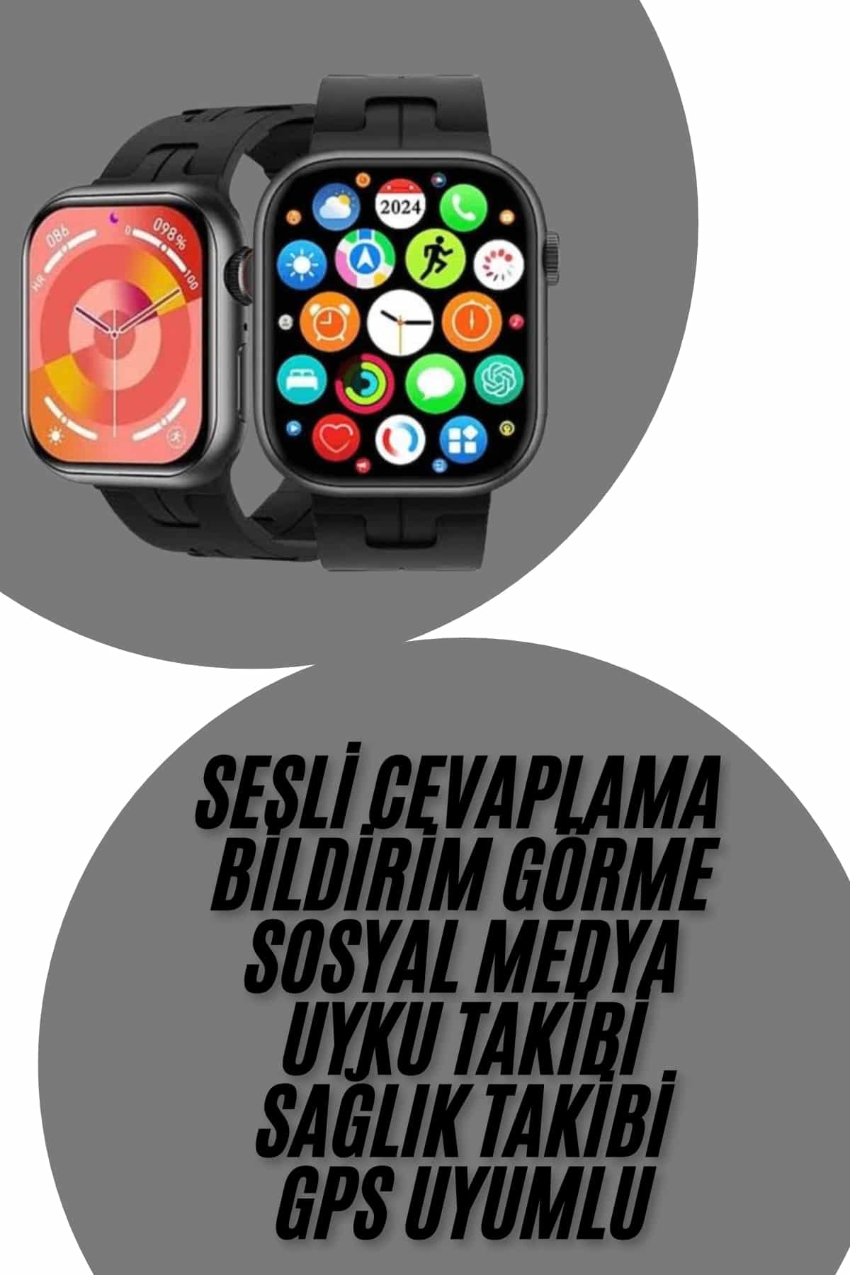 Yeni Nesil Akıllı Saat Çağrı Cevaplama Müzik Dinleme Plastik Kordon Mesaj Bildirimleri - Lisinya