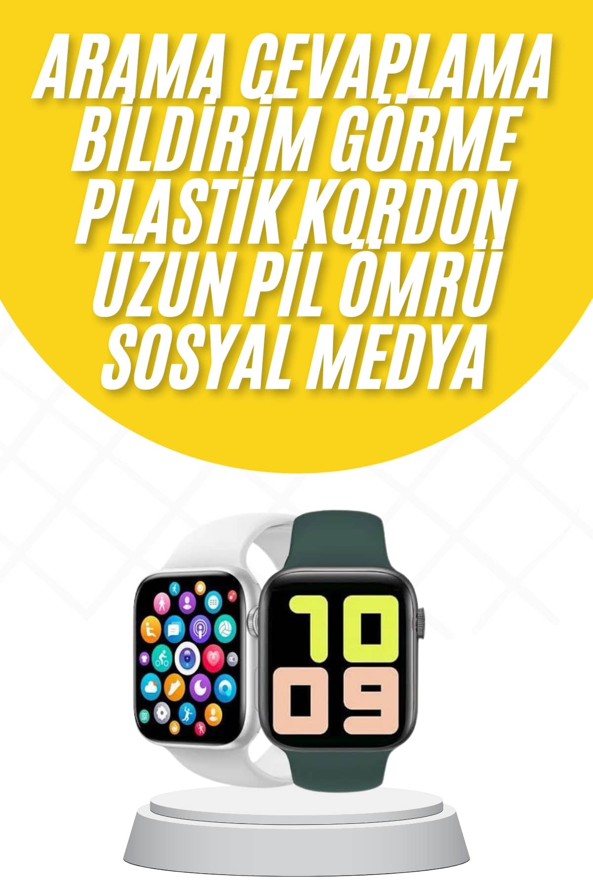 Akıllı Saat Uyku ve Sağlık Takibi Arama Cevaplama 44 MM Amoled Ekran - Lisinya