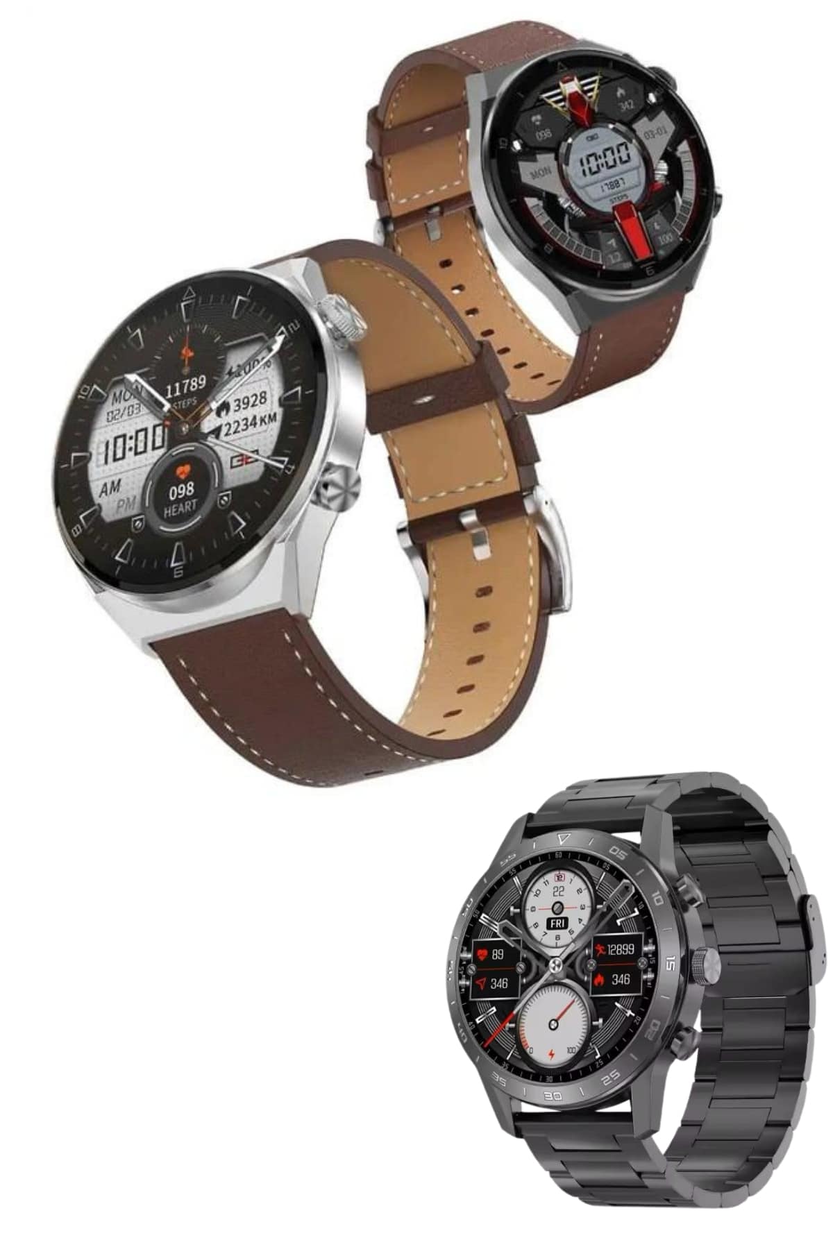 Çağrı Cevaplama Sesli Asistan Çoklu Dil Desteği 5.0 Bluetooth Akıllı Saat - Lisinya