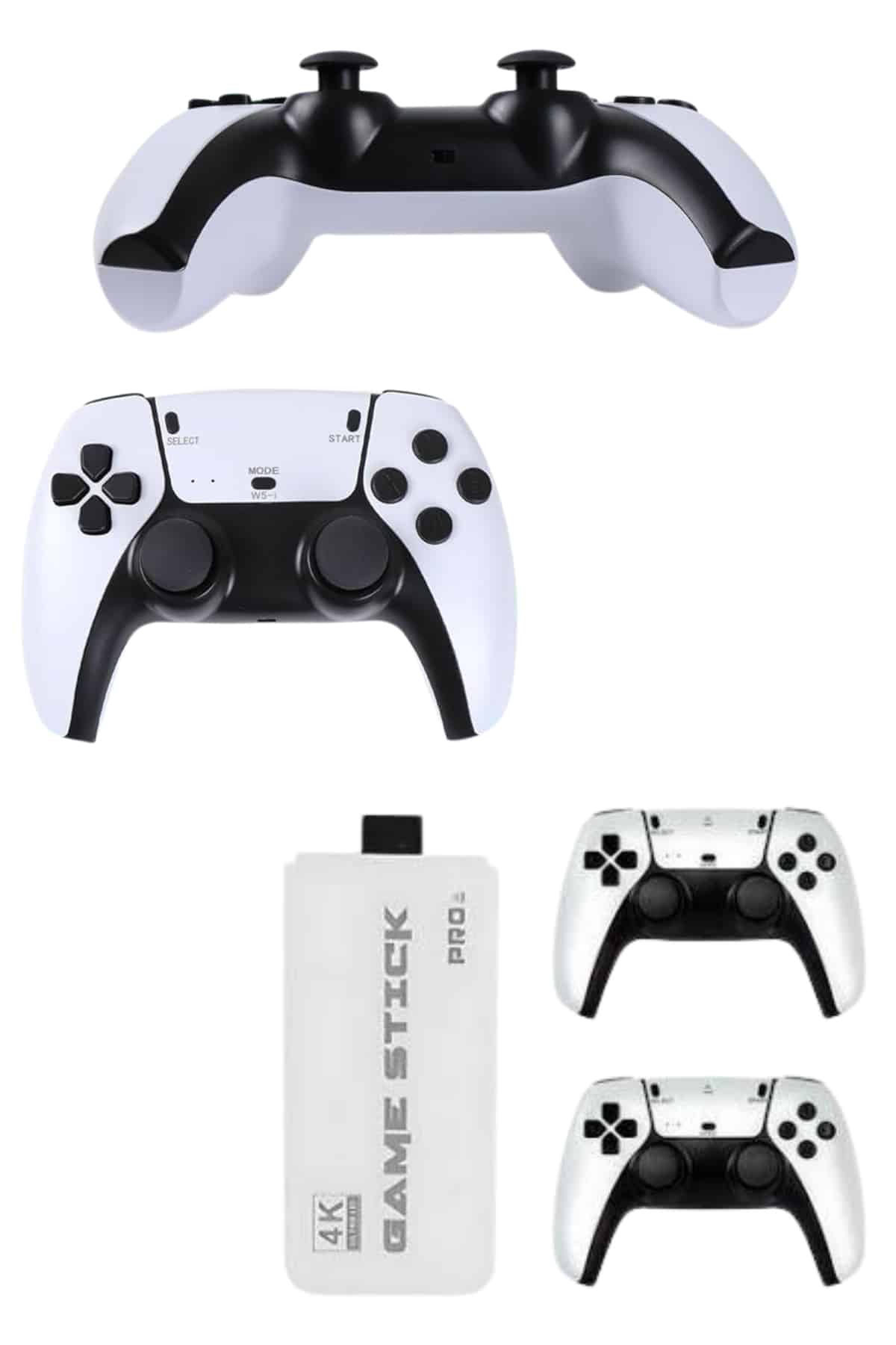 4K HD Görüntü Kaliteli Retro Game Stick 20000 Oyunlu Çift Kollu Beyaz Game Stick - Lisinya