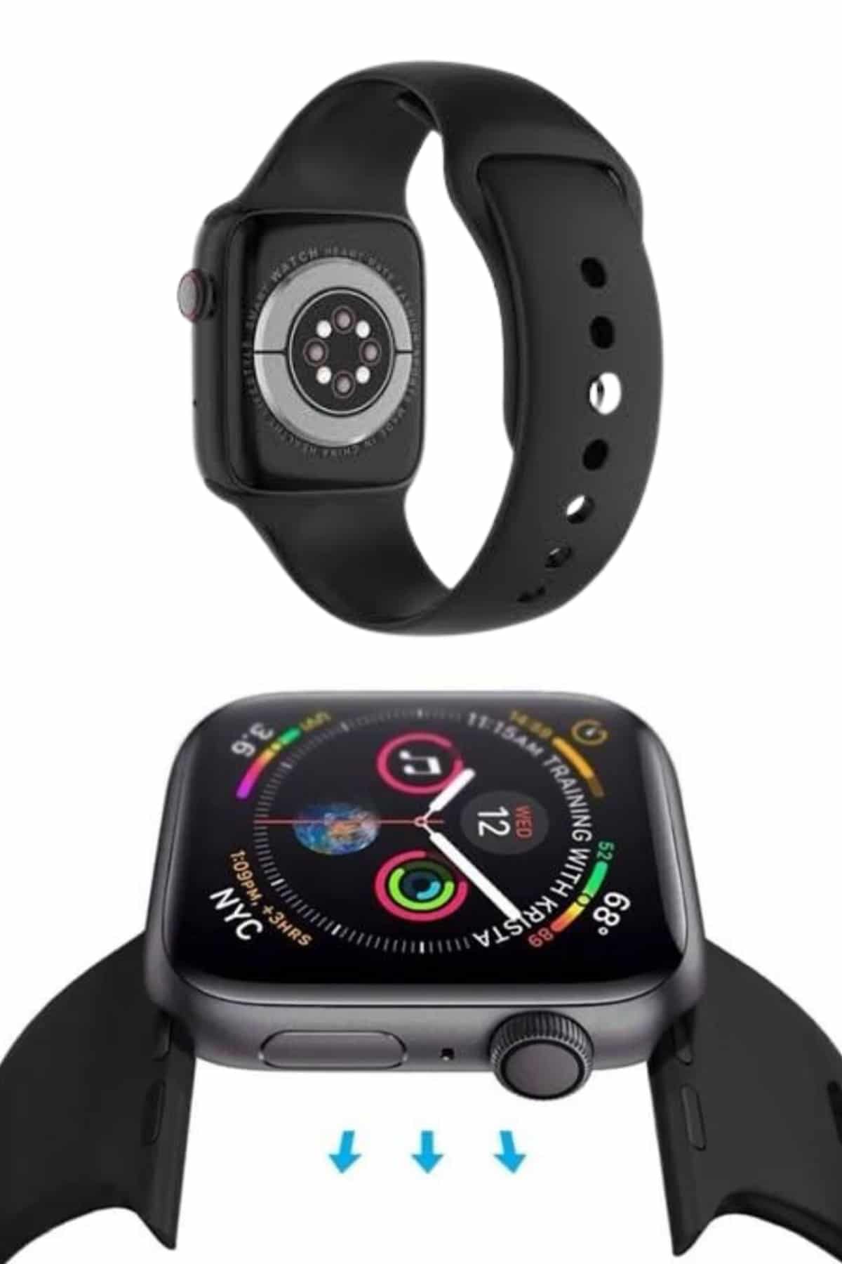 Akıllı Saat Uyku ve Sağlık Takibi Arama Cevaplama 44 MM Amoled Ekran - Lisinya